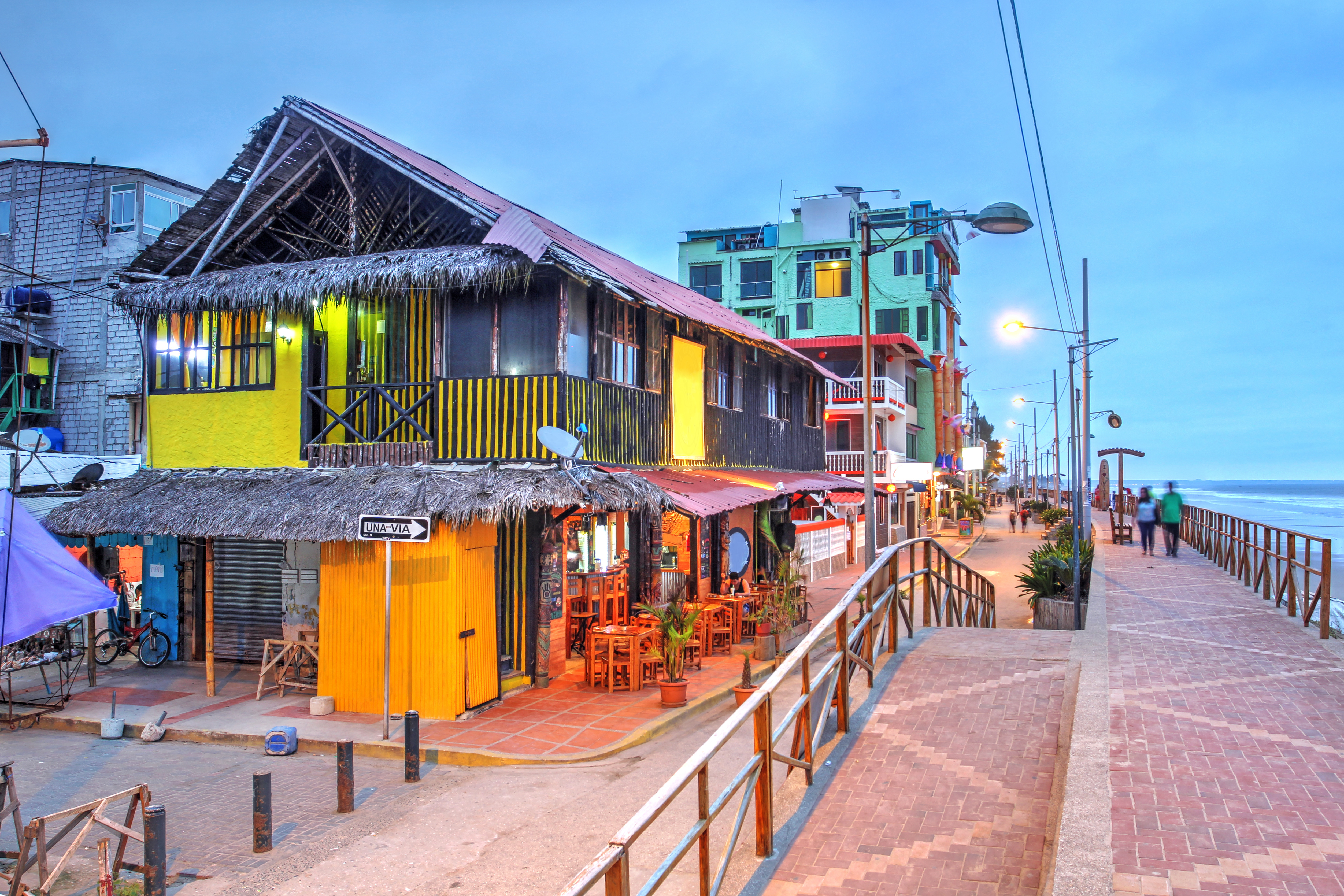 City Center on the seaside in Montanita, Ecuador