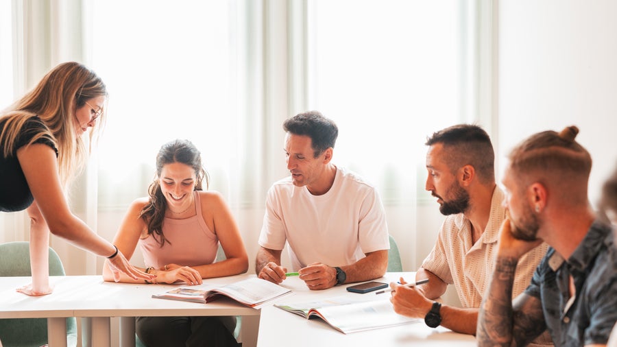A group of students with their teacher