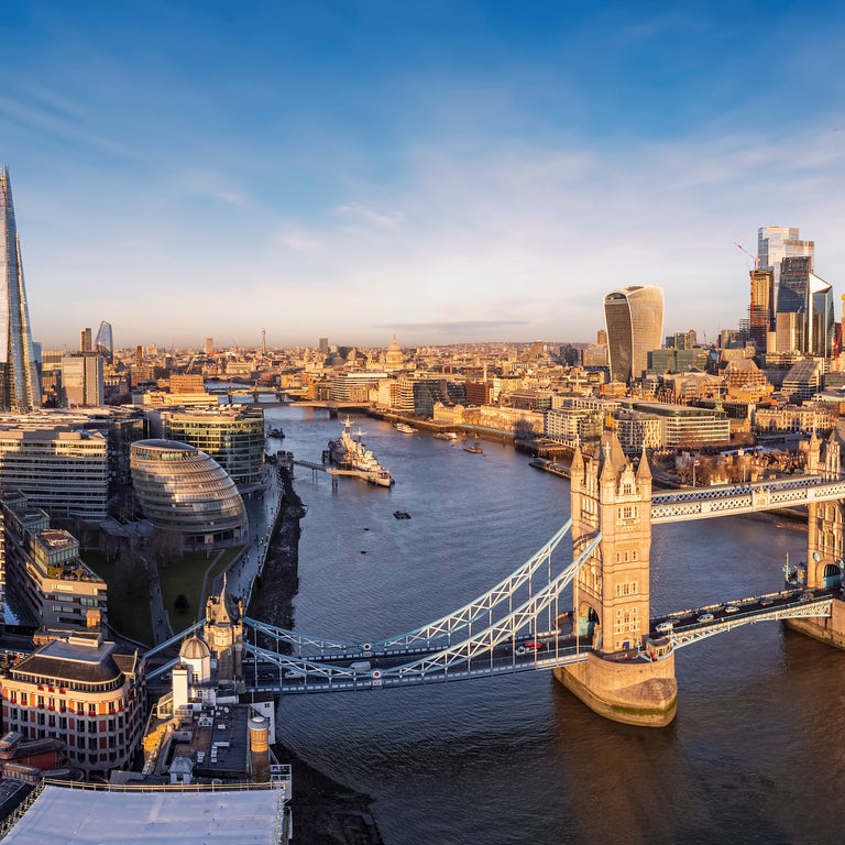Aerial view of Central London