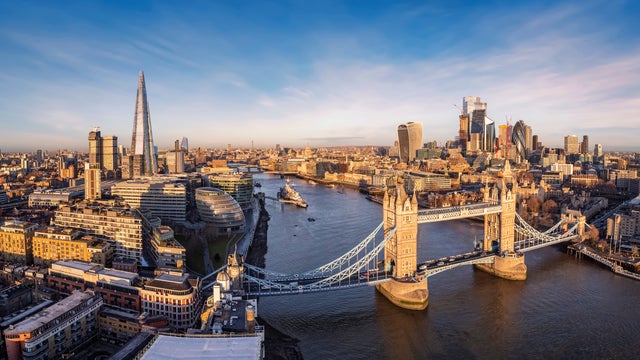 Aerial view of Central London