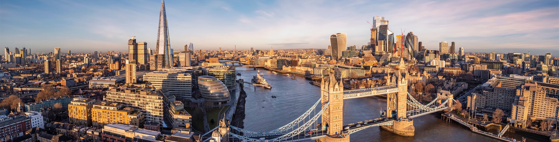 Aerial view of Central London