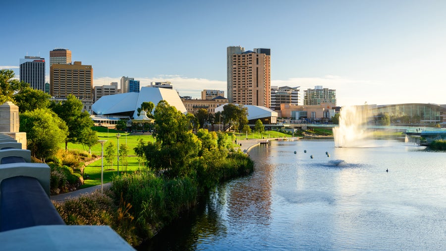 Adelaide city, showcasing its blend of nature charm and modern design, Australia