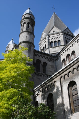 Cathedral of Spa in Belgium with its elegant Neo-Gothic architecture