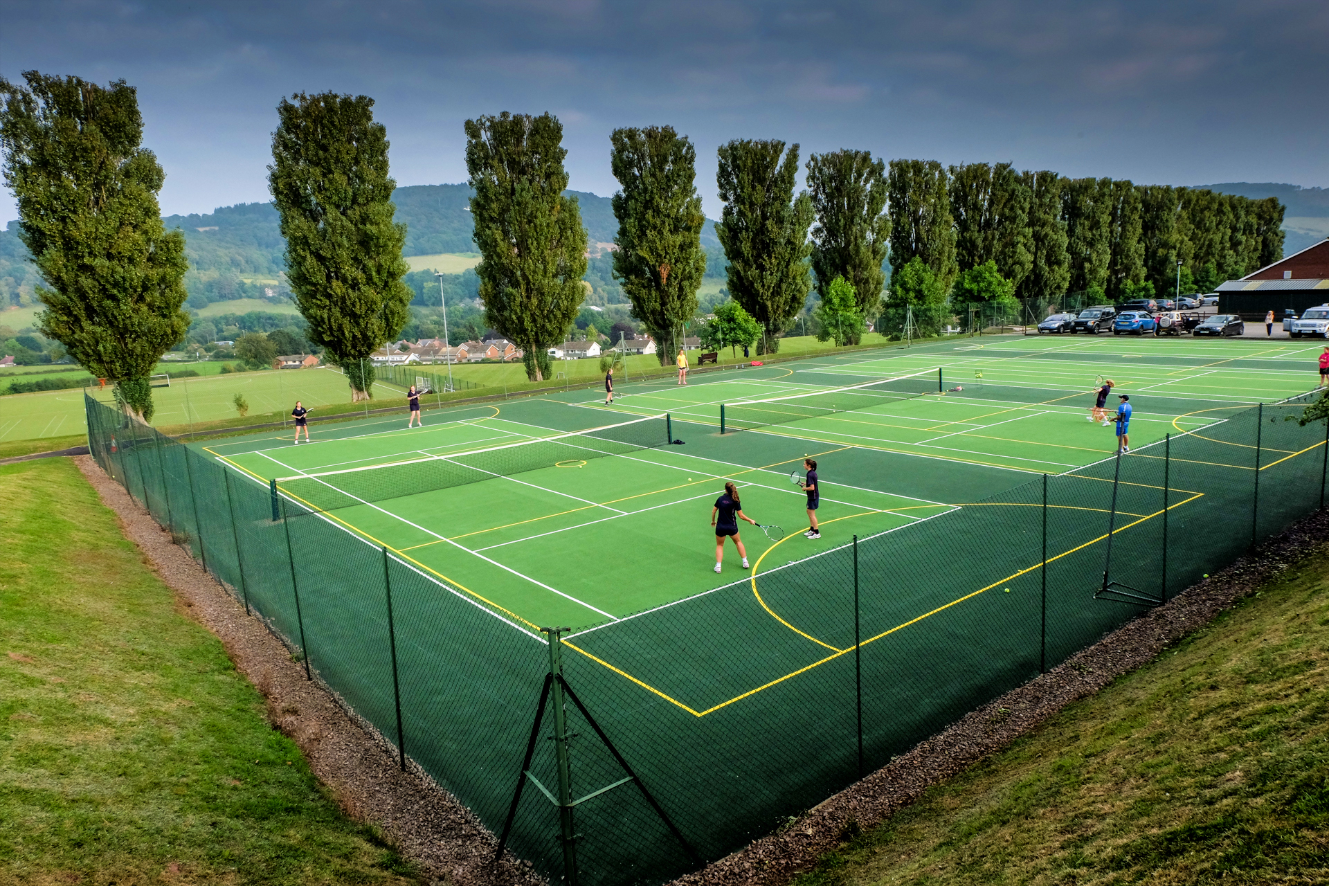 Tennis court at the Wales Summer Programme