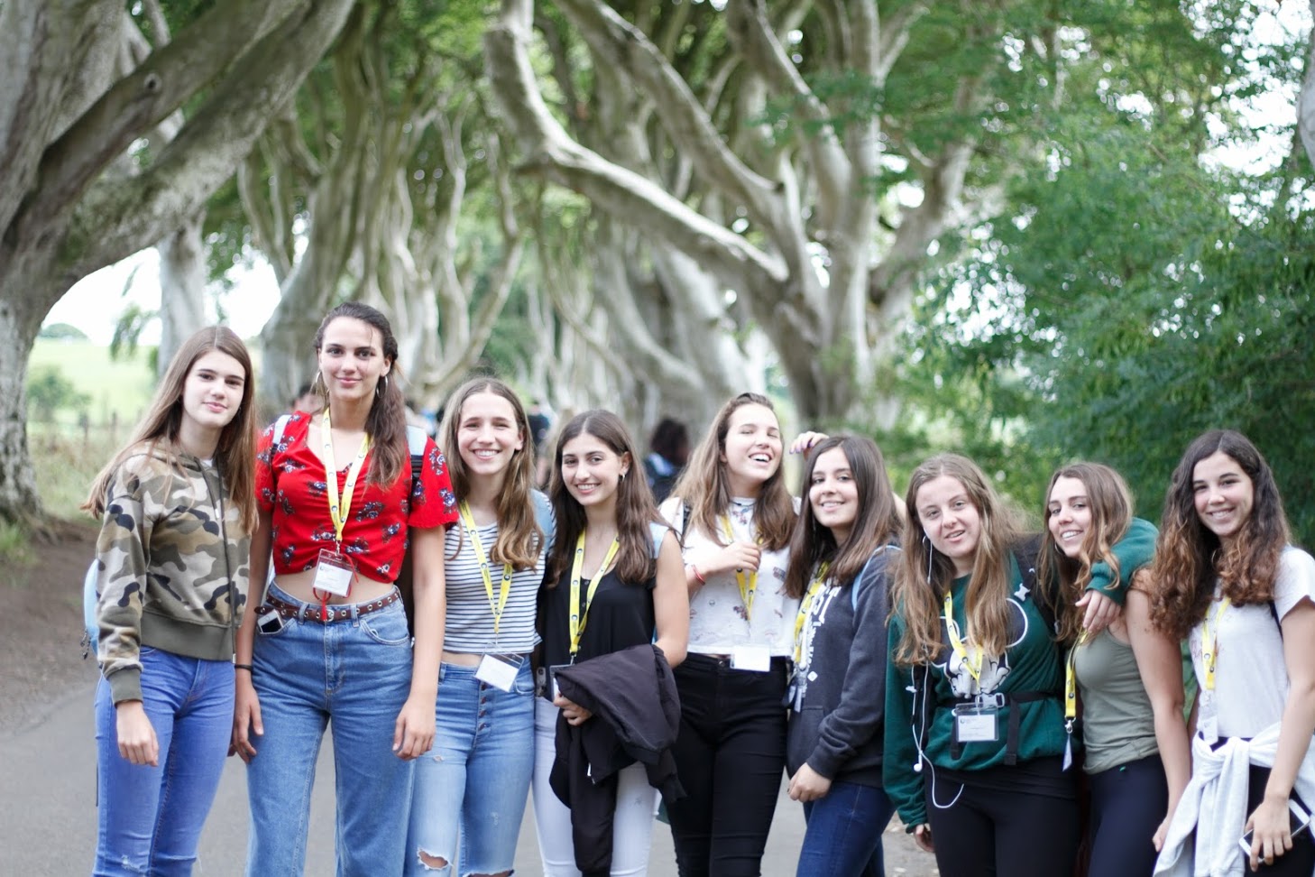 Students excursion at Dark Hedges