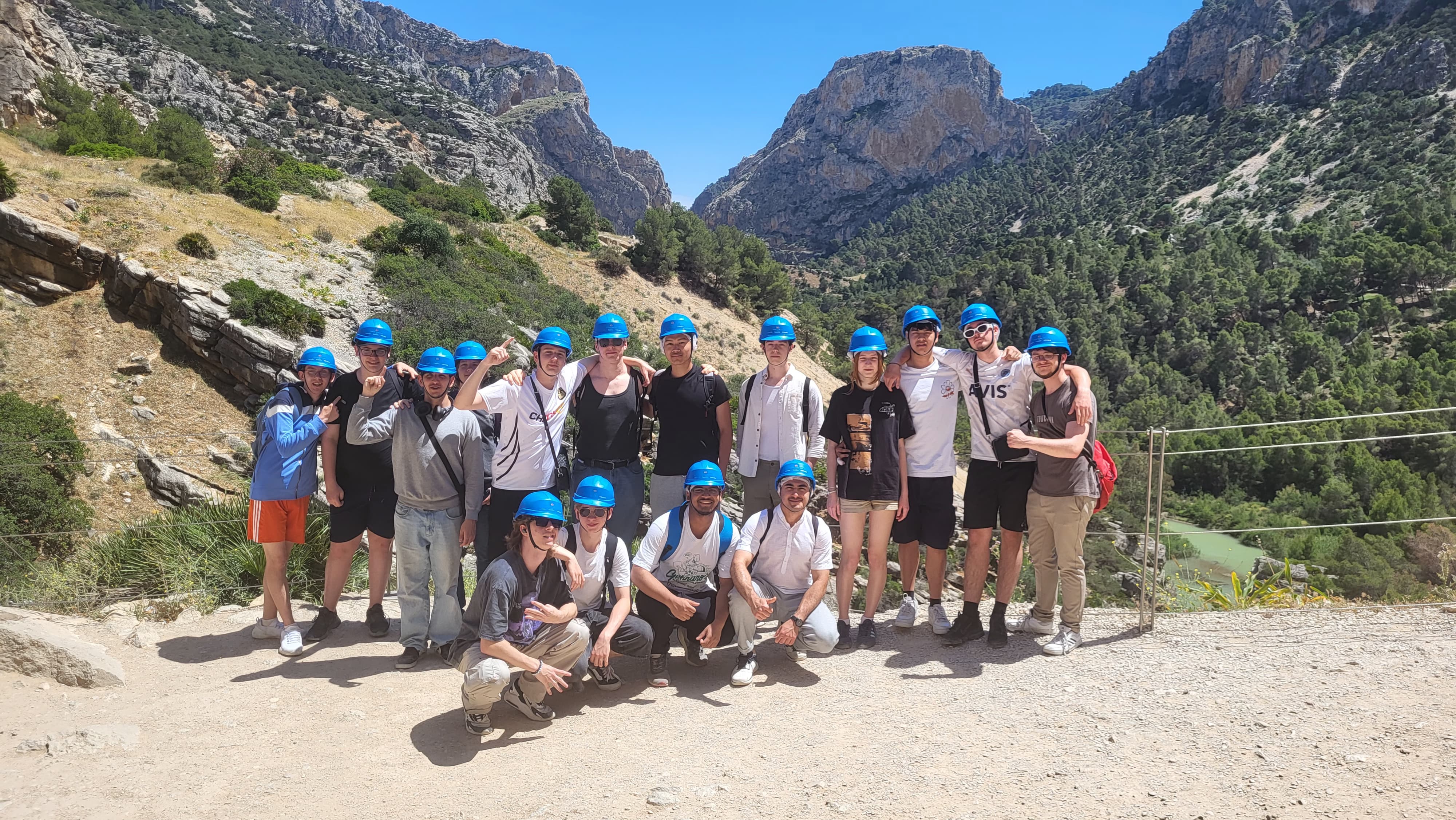 Students excursion at Caminito del Rey