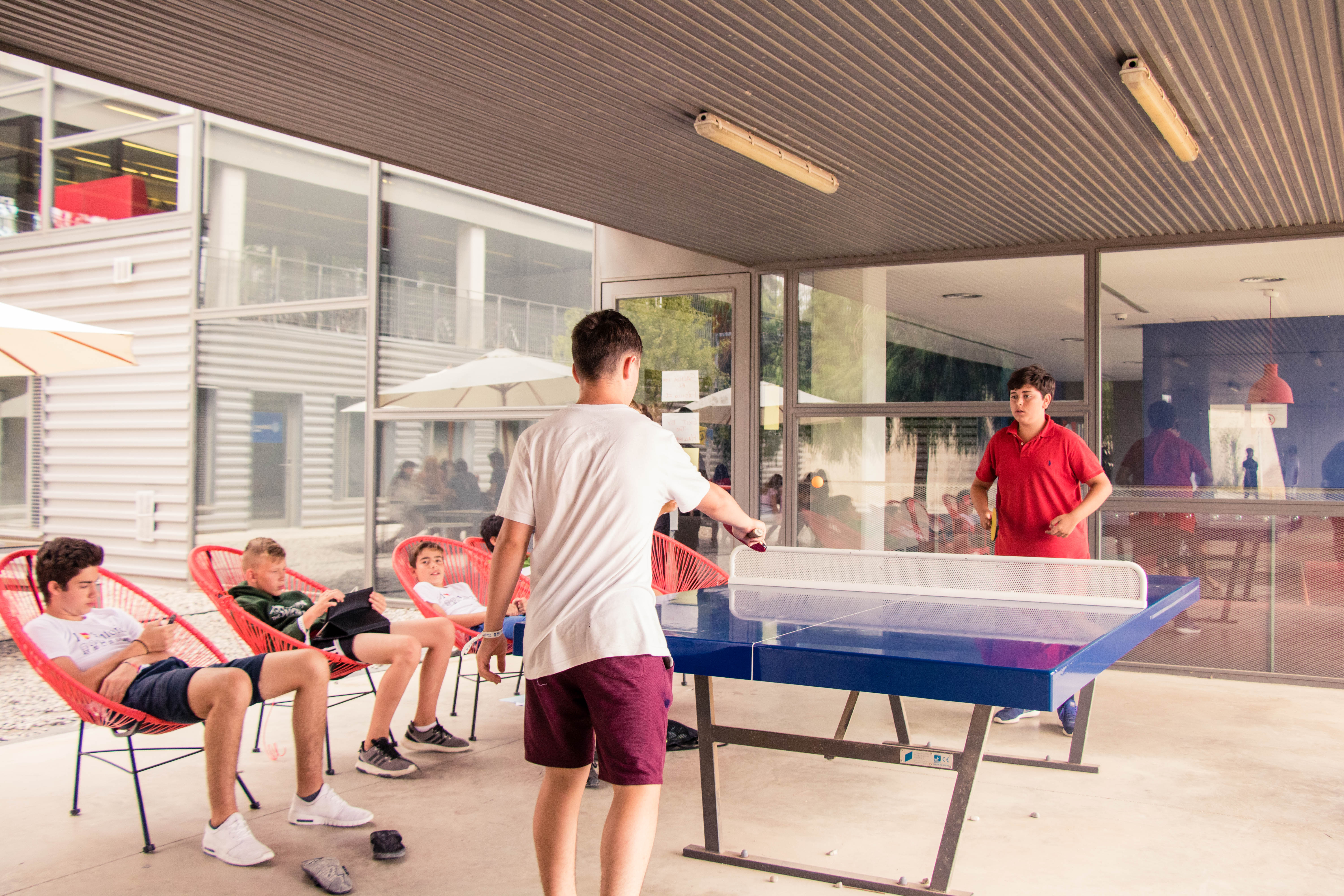 Game room at the Barcelona Beach Camp