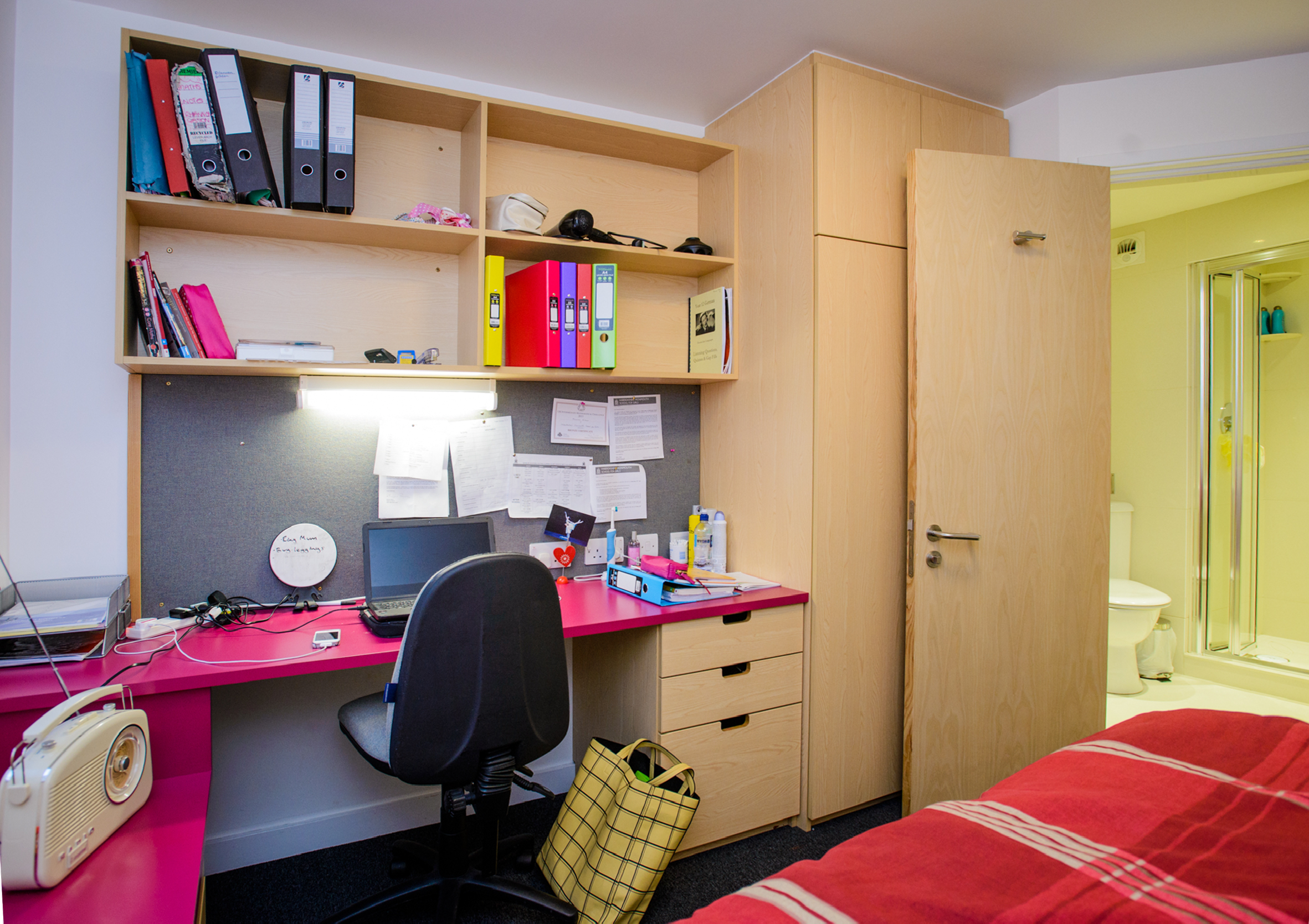 Ensuite bedroom at the Wales Summer Programme residence