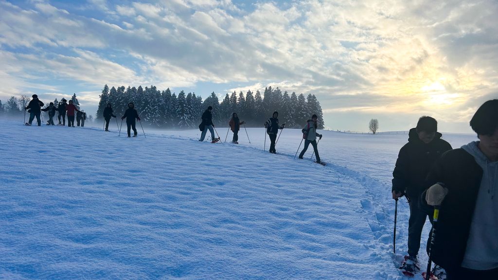 Students during ski activity