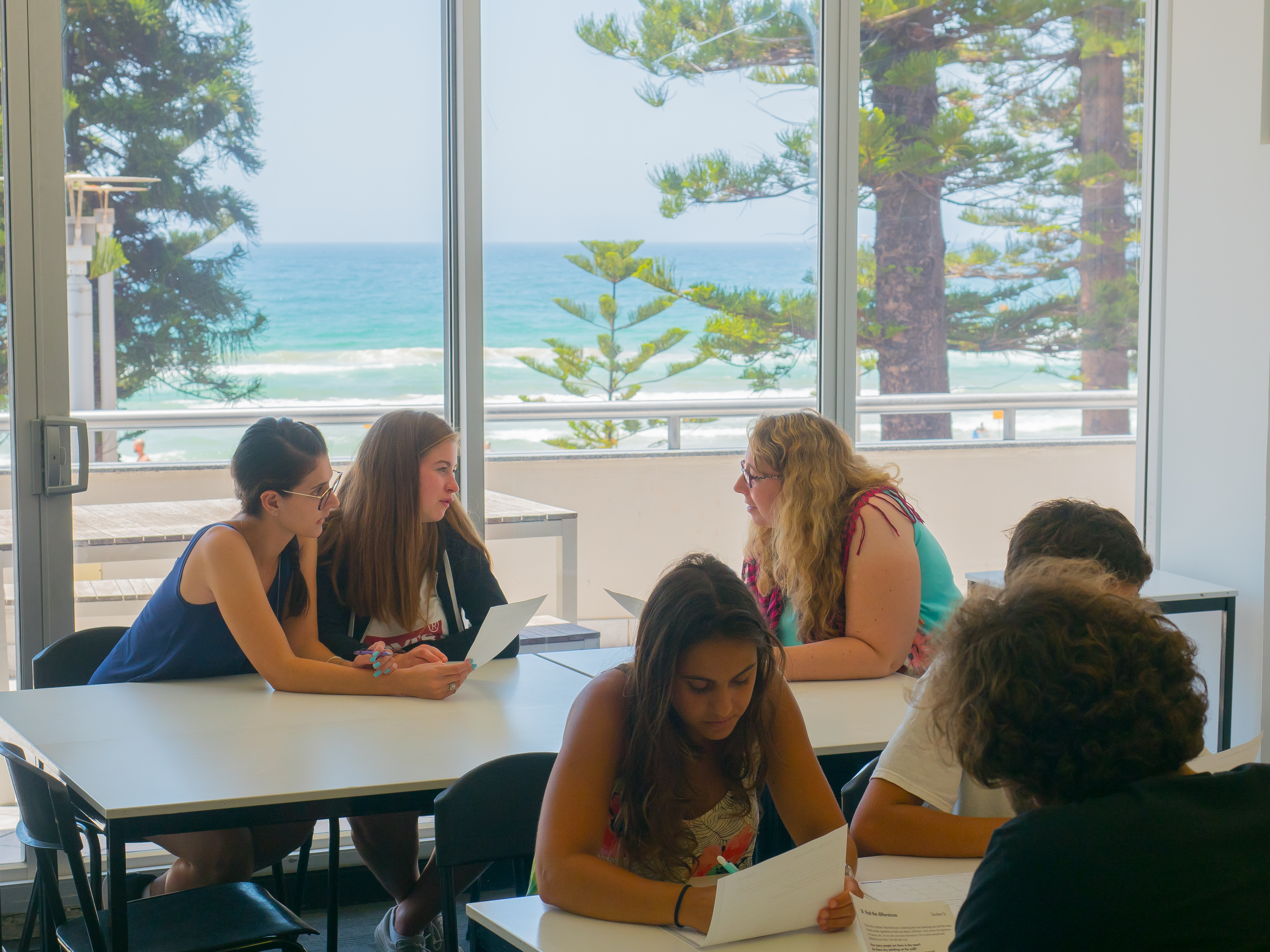 A group of students in class at Lexis Sydney