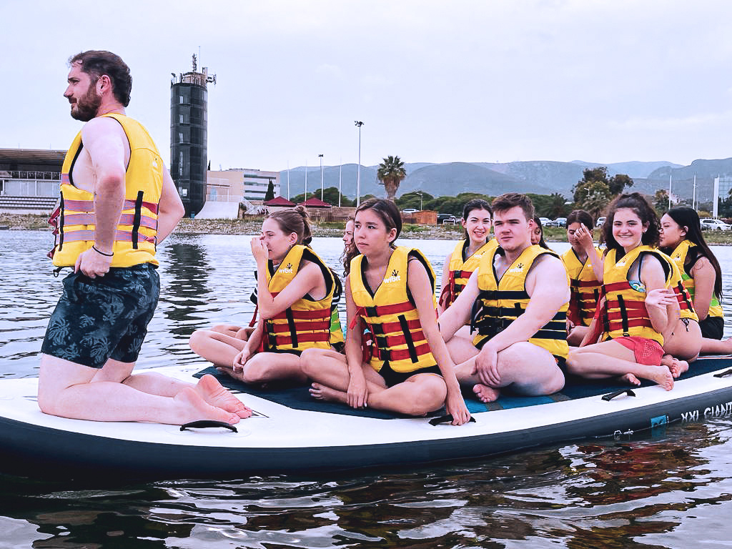Students doing Canoeing