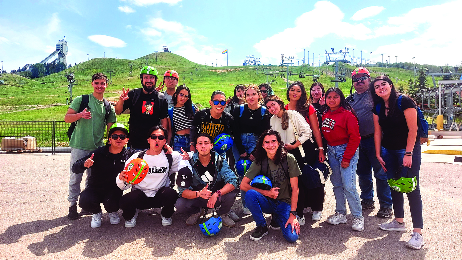 A group of students during an activity