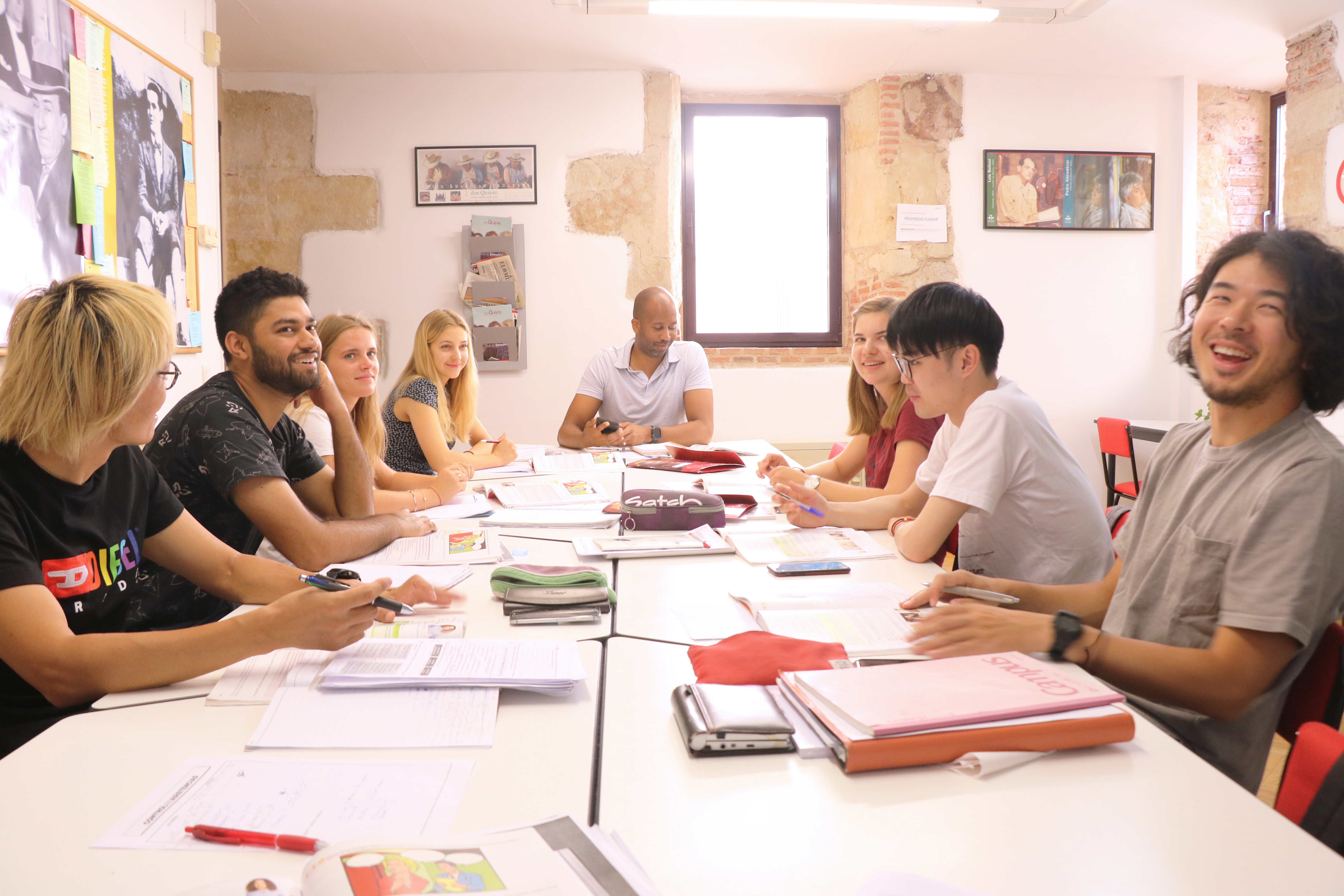 Students in class at Enforex Salamanca