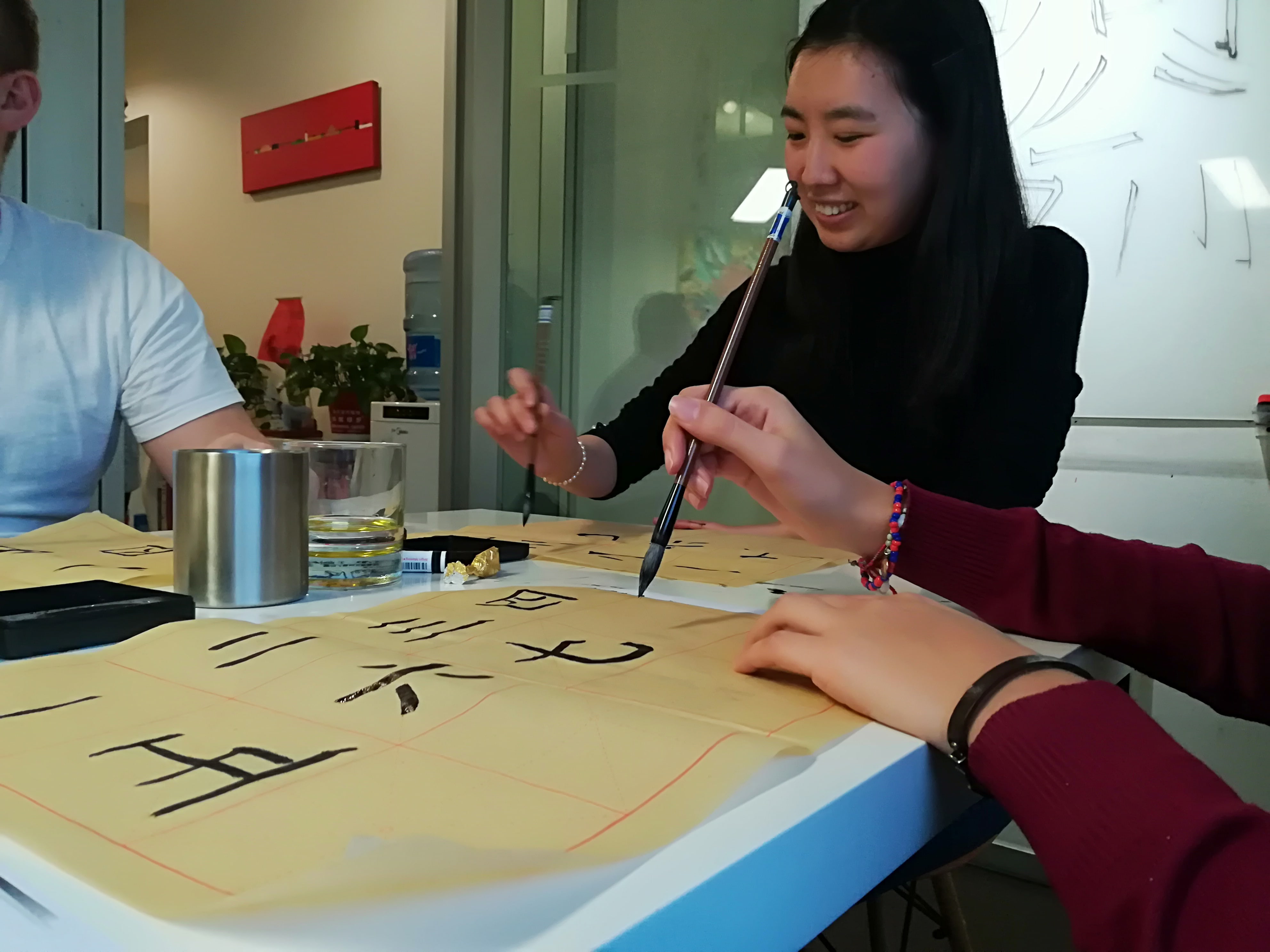 A calligraphy lesson at LTL Beijing