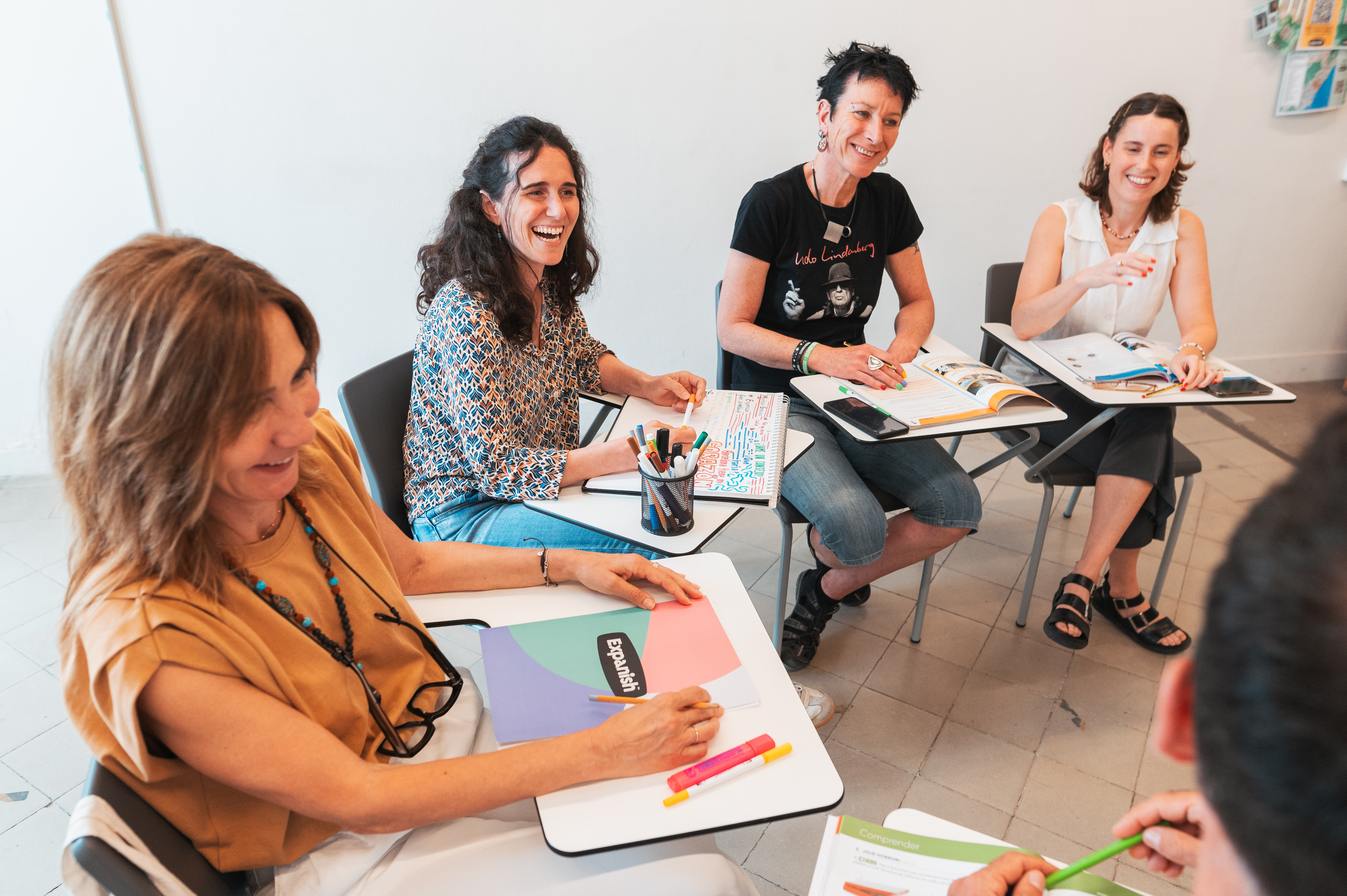 Four students in class