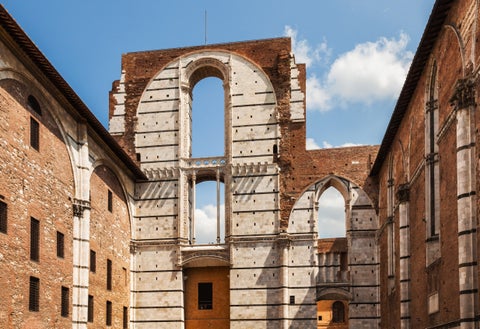 Historic gate in Siena, Italy