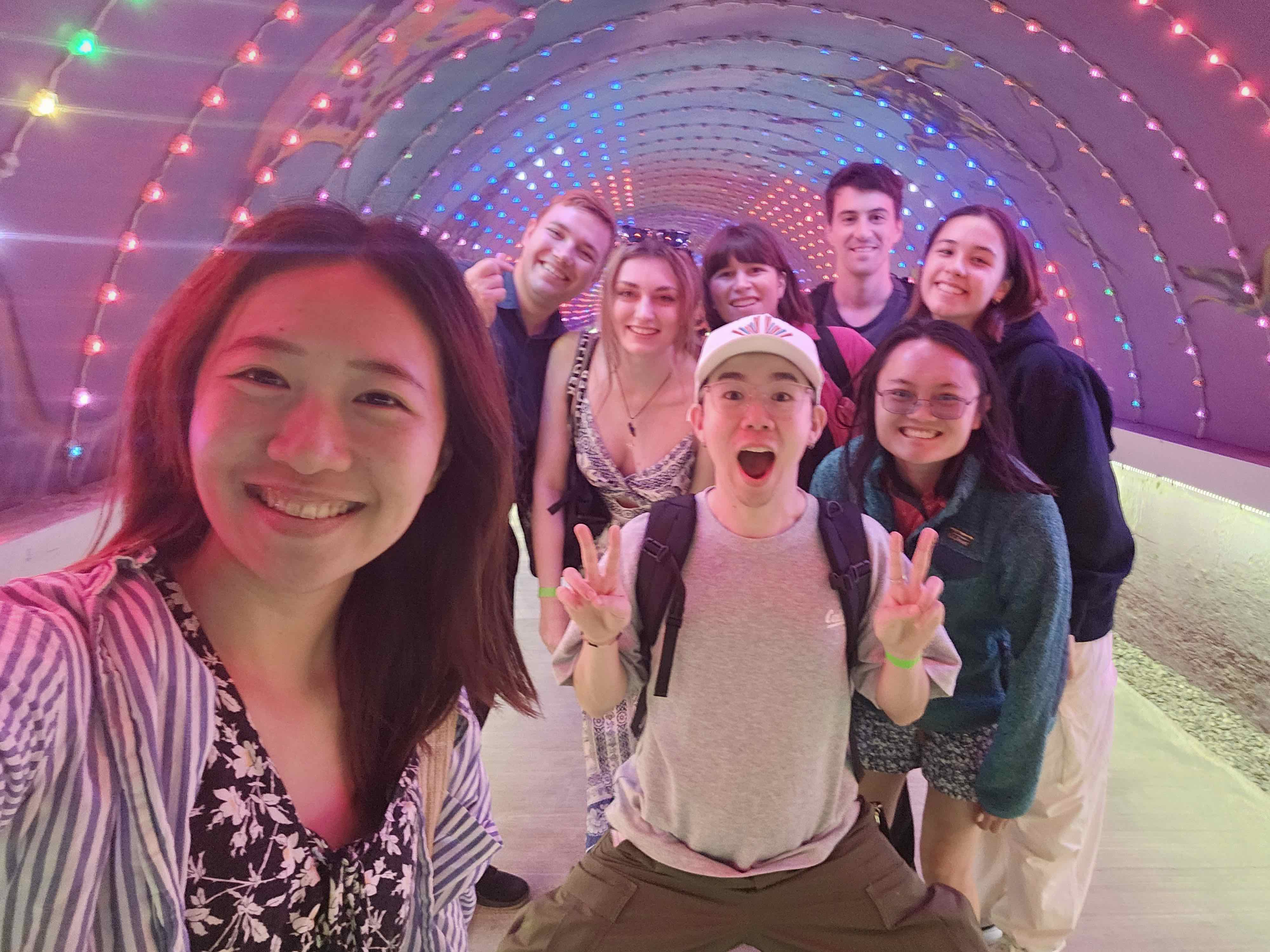 A group of students during an event