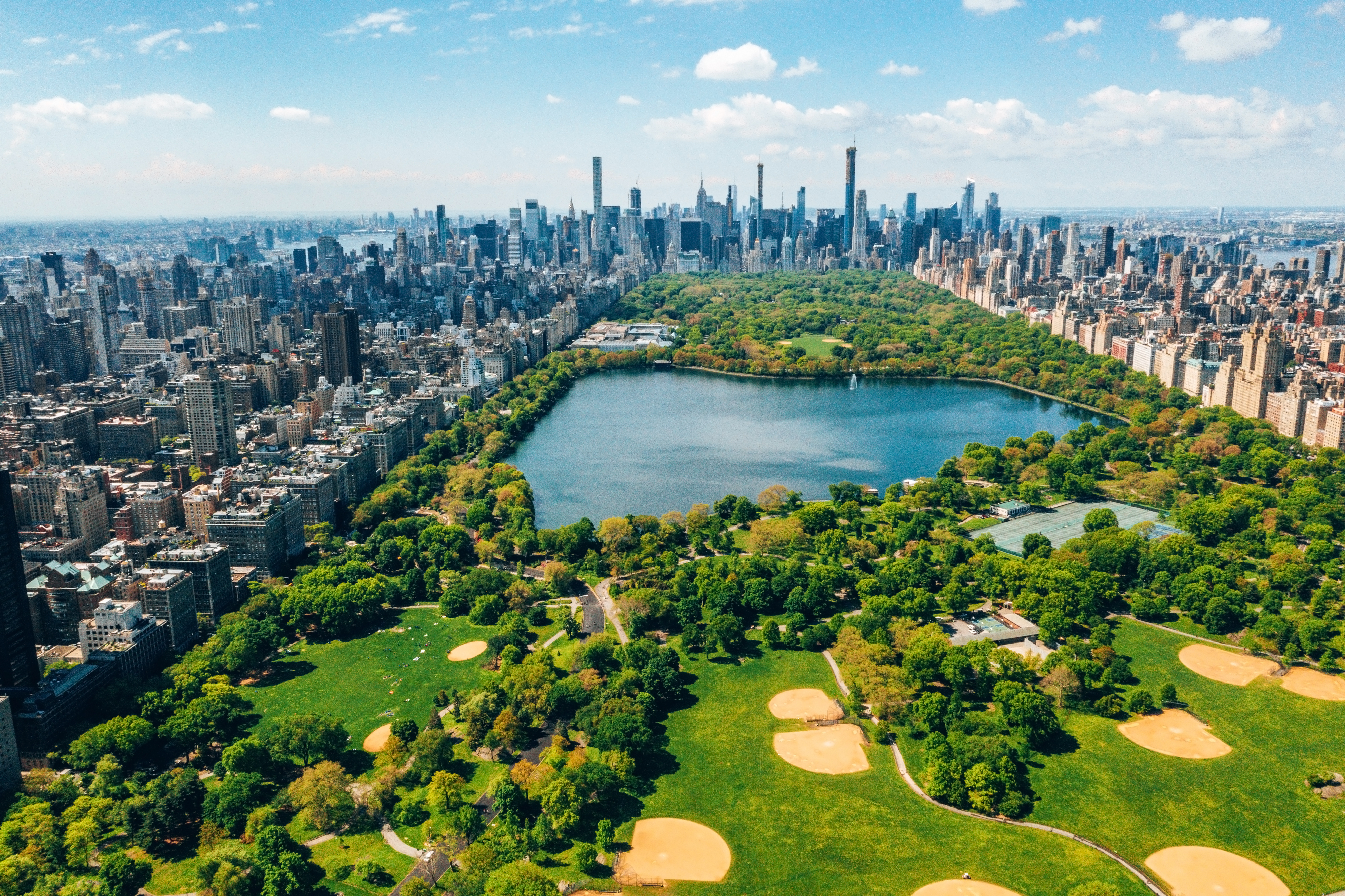Aerial view of New York featuring Central Park, Manhattan
