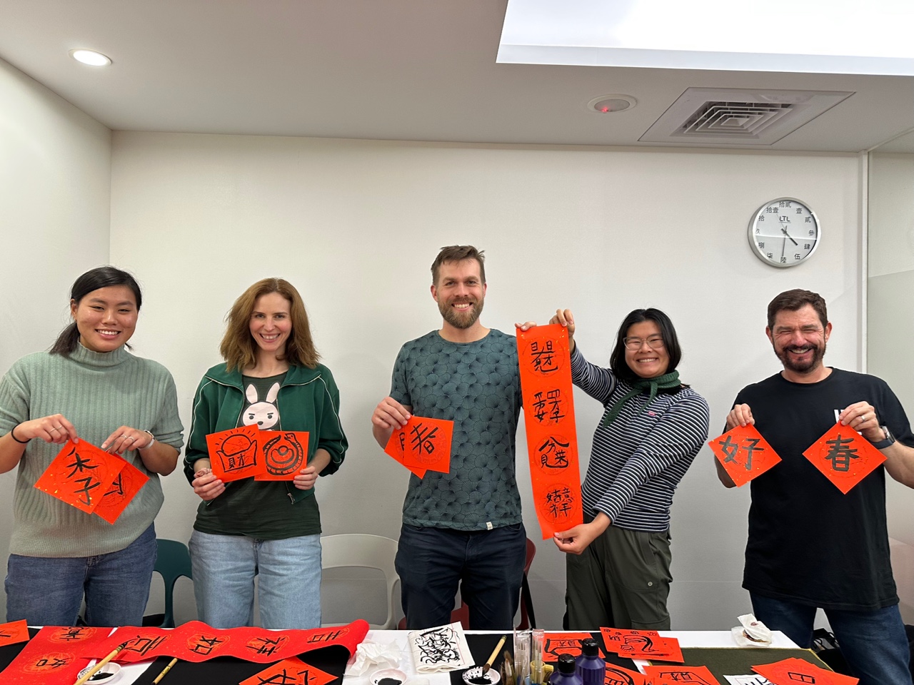 Calligraphy class at LTL Taipei