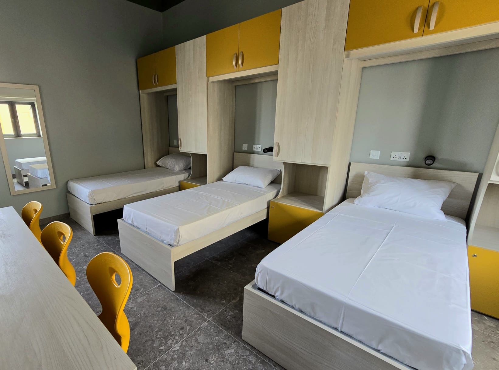 Triple bedroom at the residence