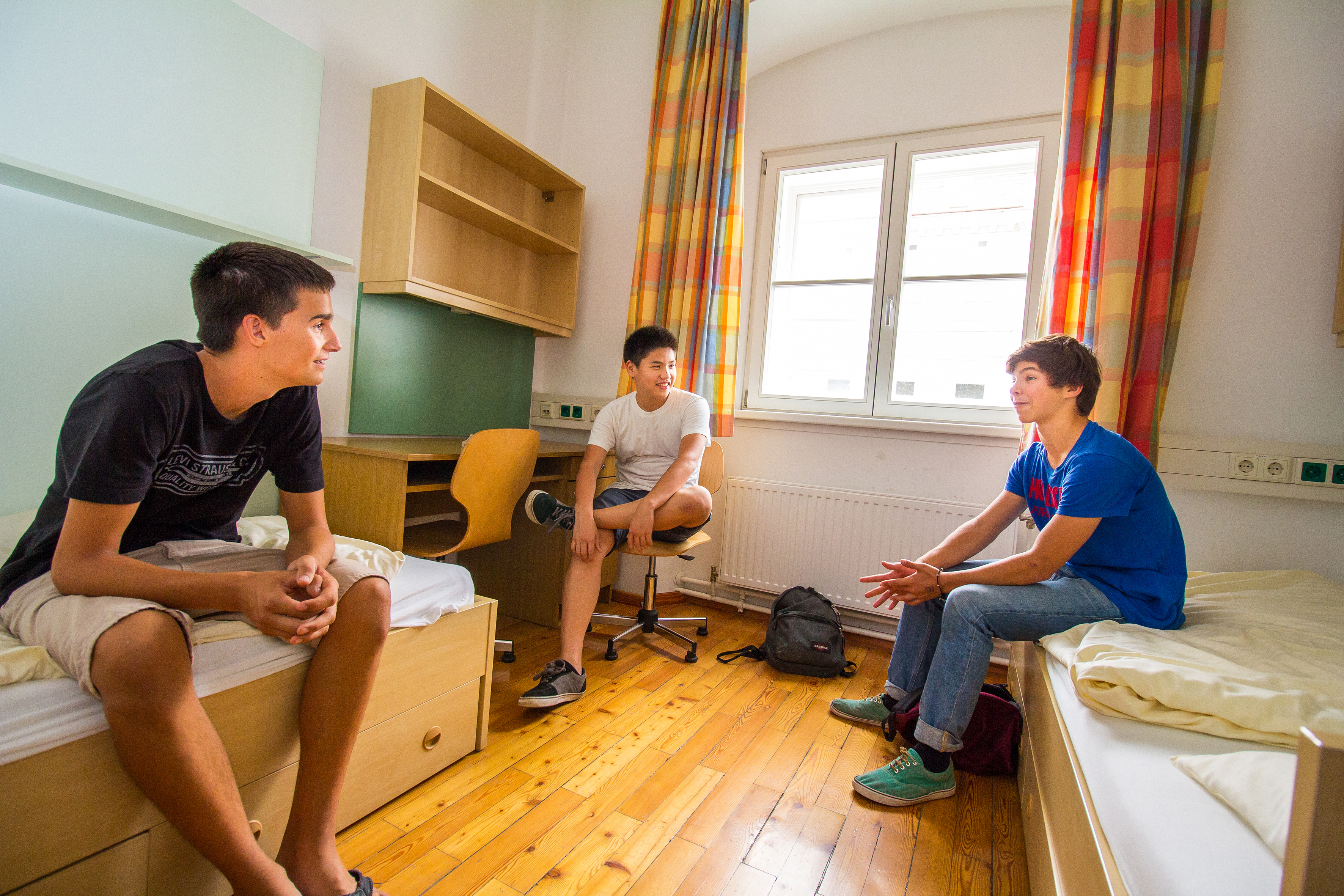 Students in a double bedroom