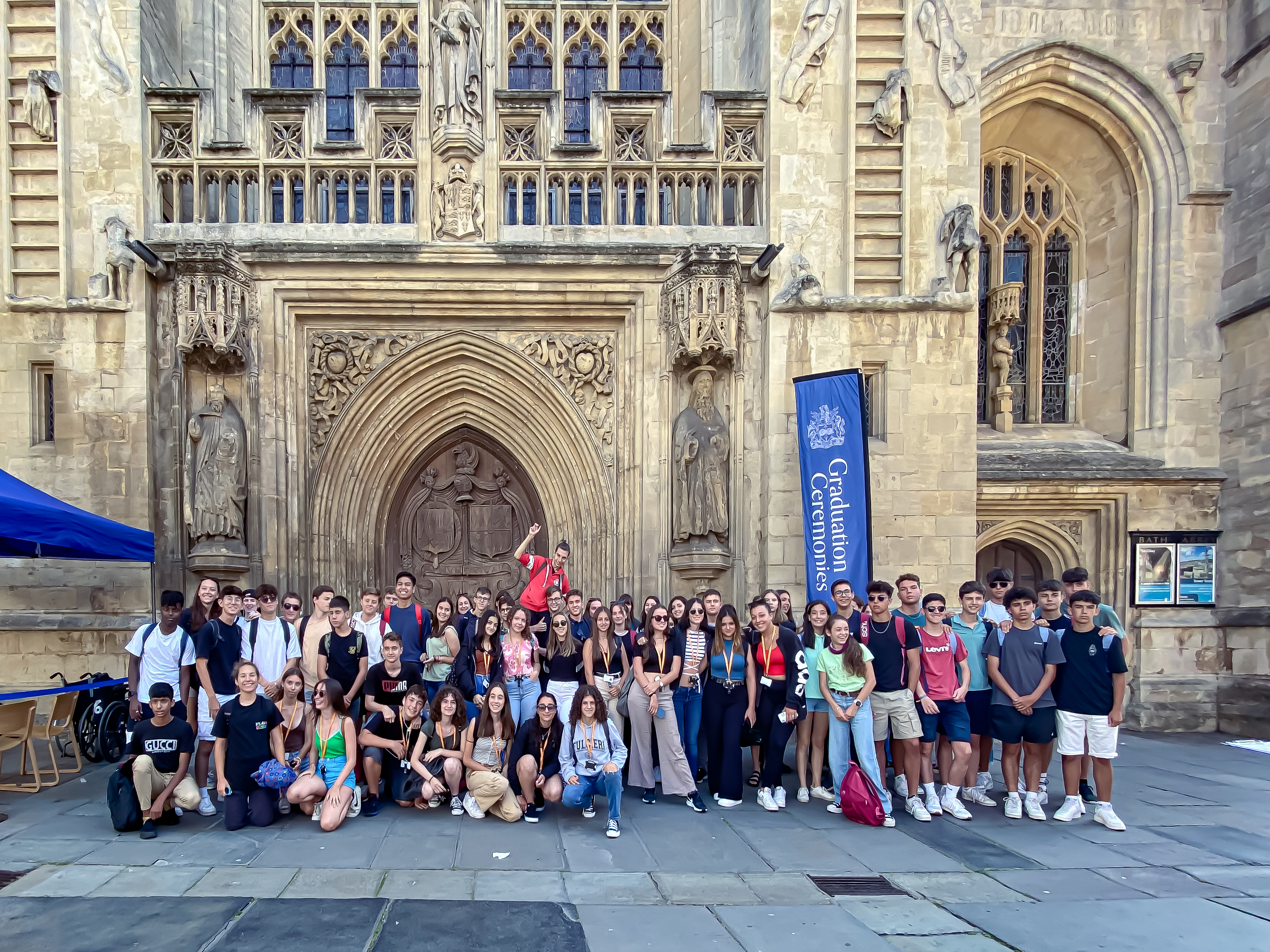 Group of students visiting Bath