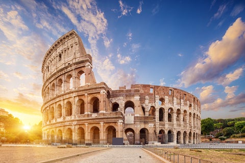 Coliseum or Flavian Amphitheatre (Amphitheatrum Flavium or Colosseo), Rome, Italy