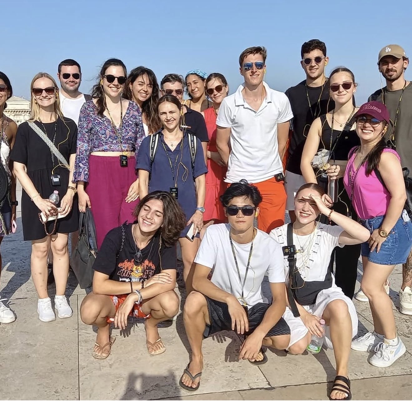 A group of students during an excursion