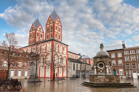 Town hall (mairie) on Place de Chablis in the historic city centre of Ferrières, Belgium