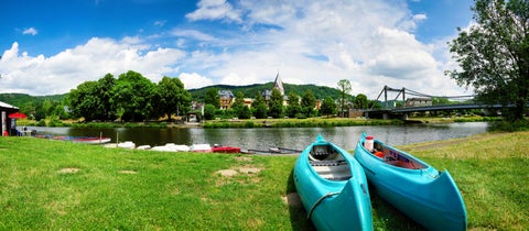 Canoeing at Lanthal River in Germany