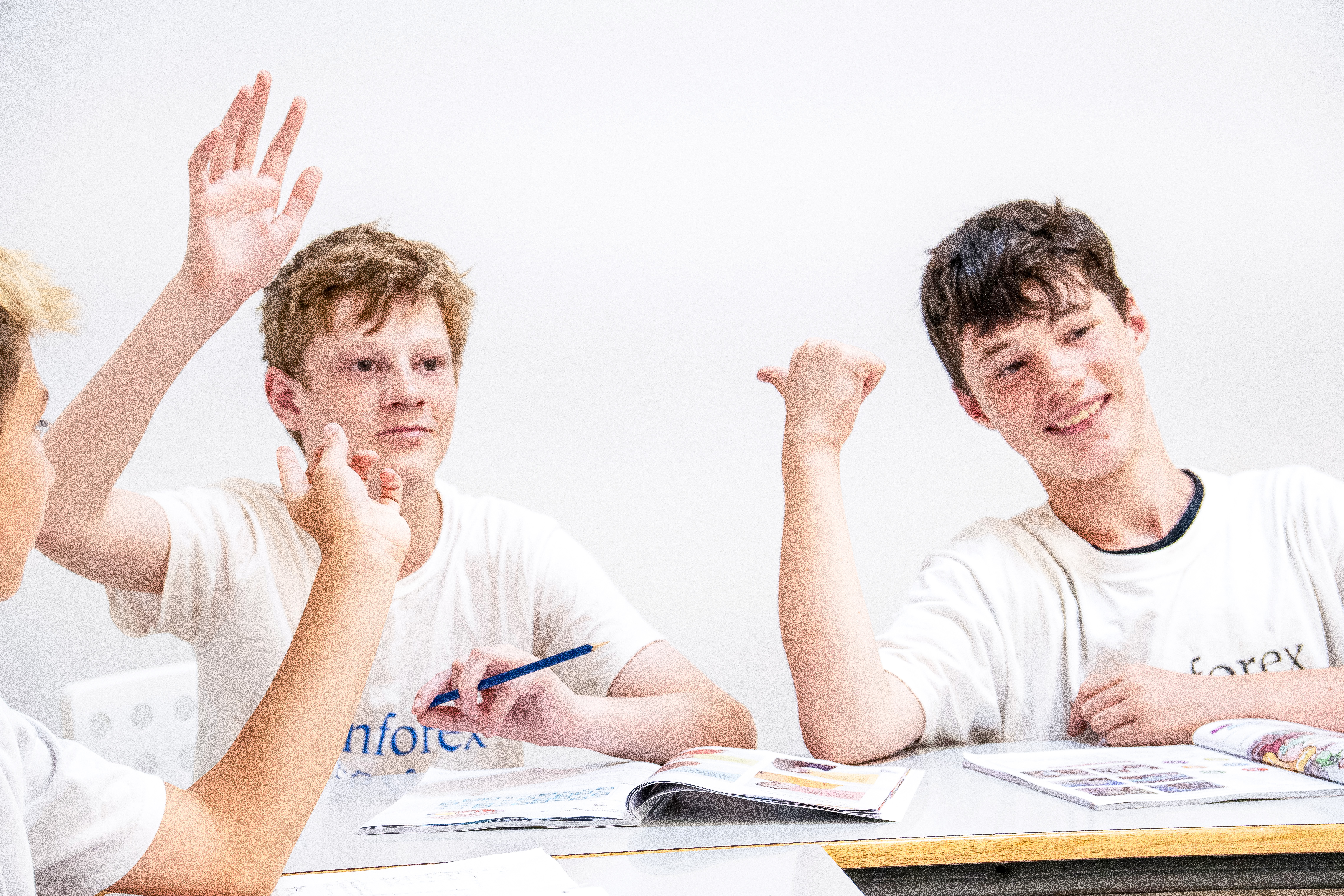 Two students during a lesson at the Alicante Summer Camp