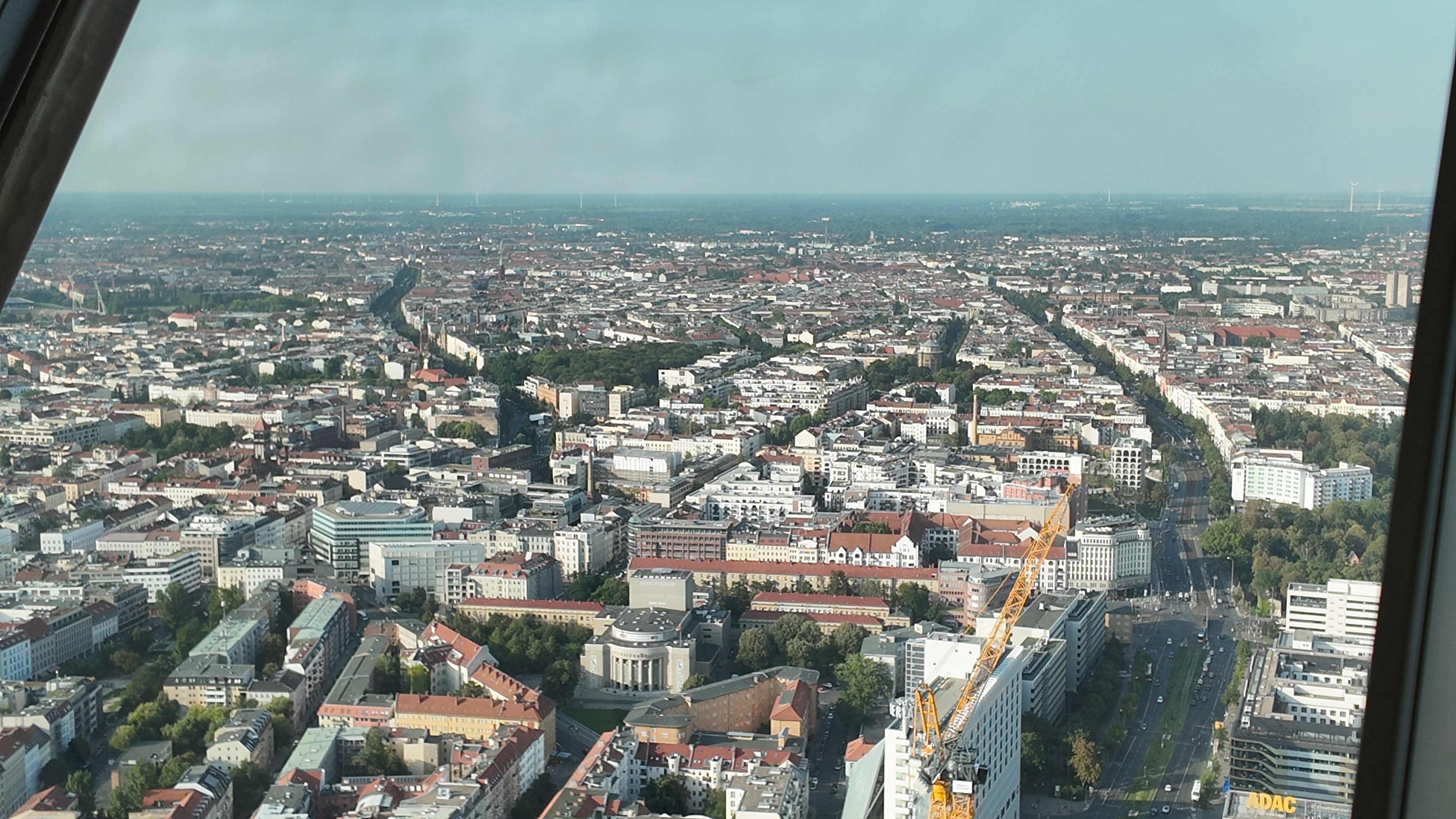 Aerial view of Berlin cityscape with iconic buildings and urban landscape in Germany