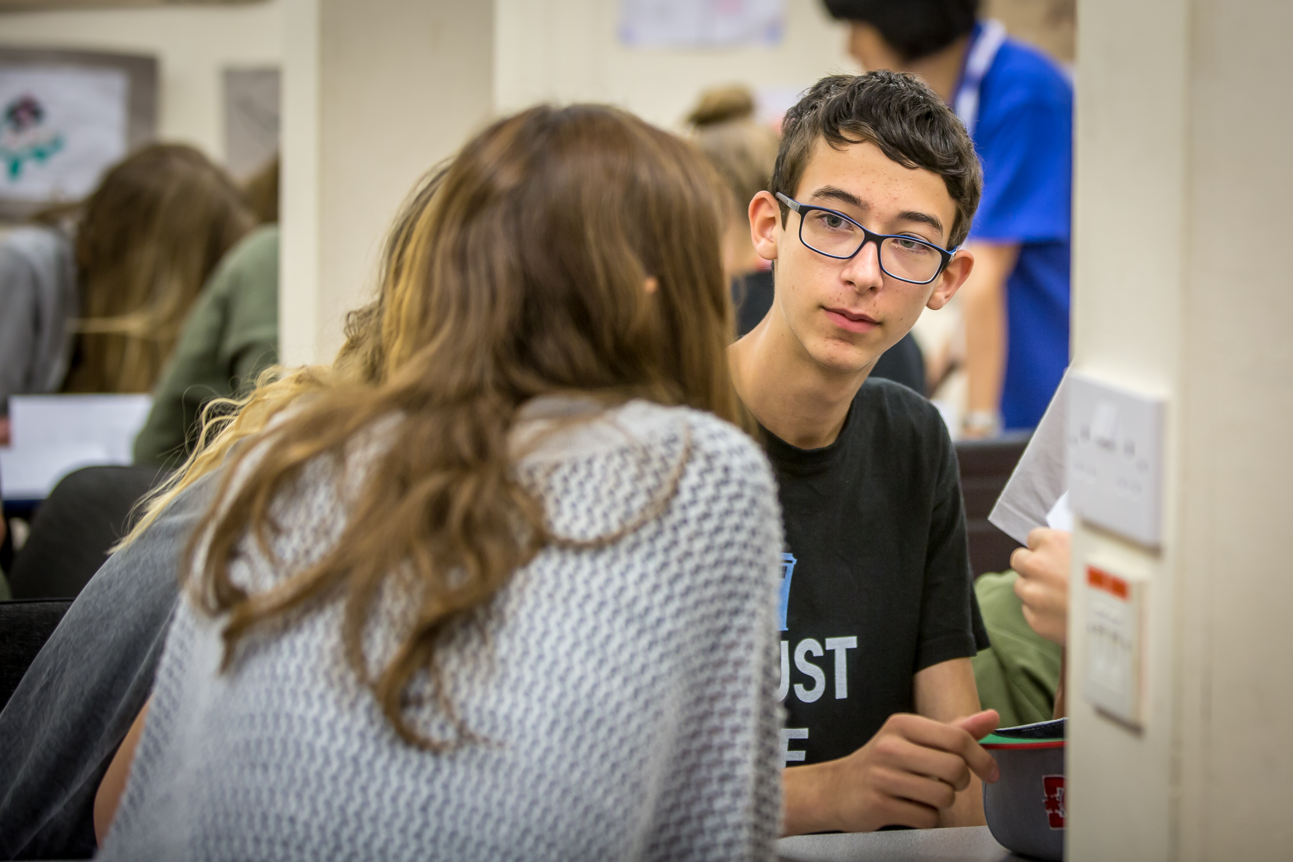 Two students at school