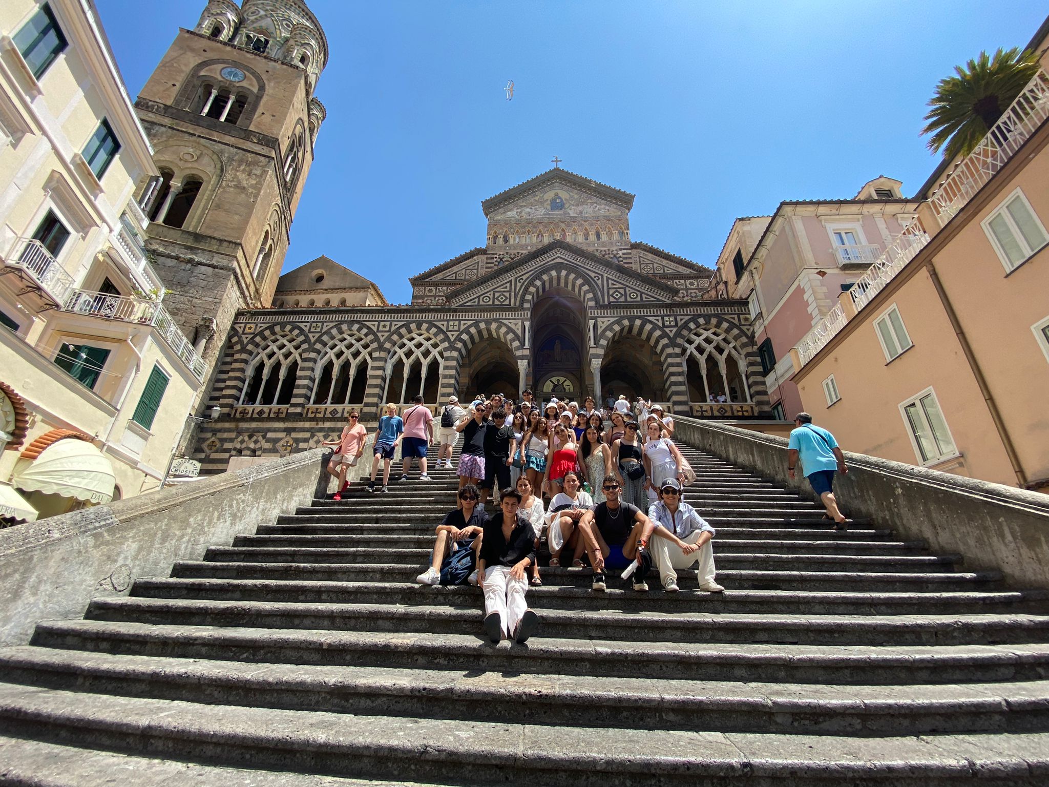 Students during excursion to Amalfi