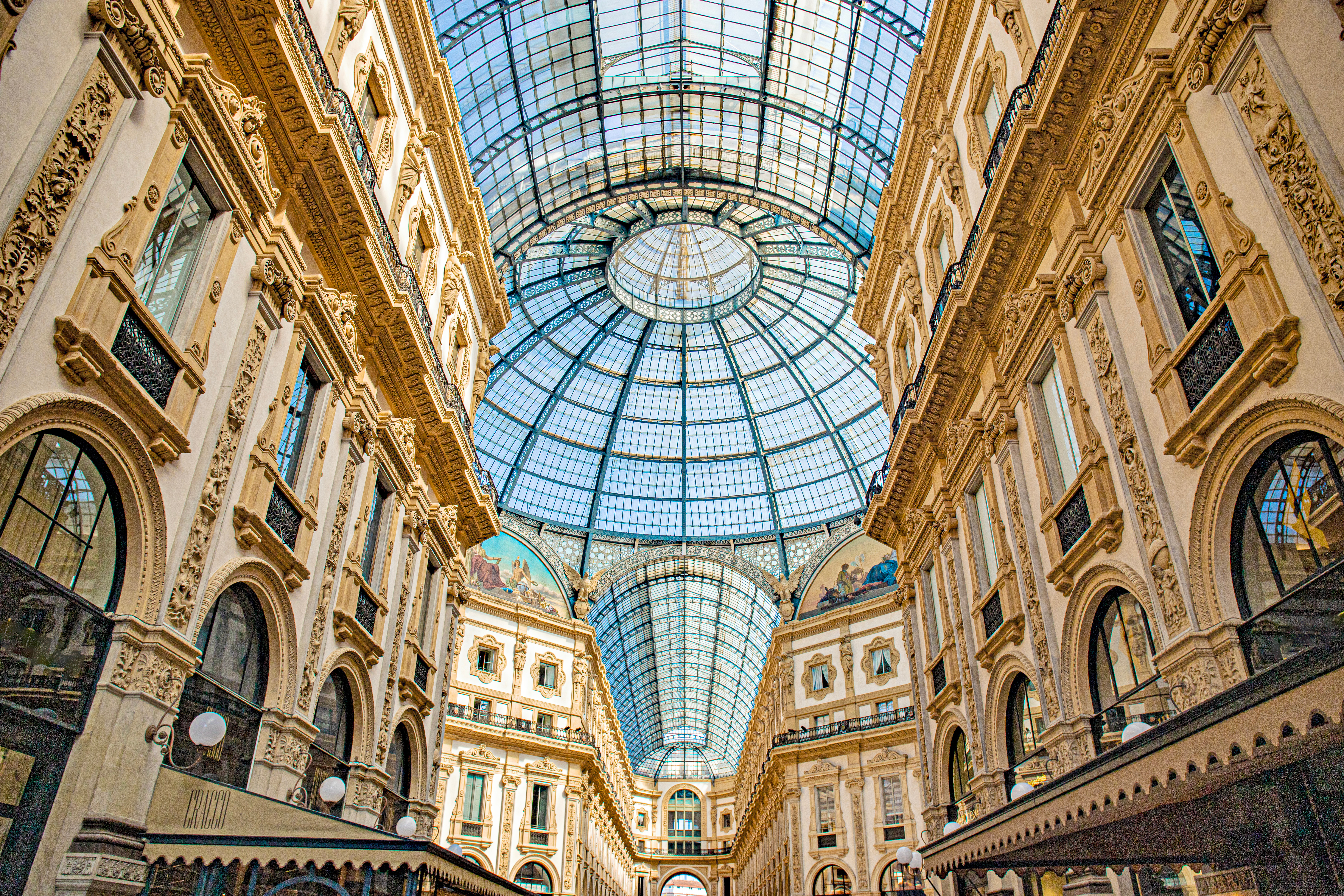 Milan Cathedral and galeria vittorio emmanuele II in italy