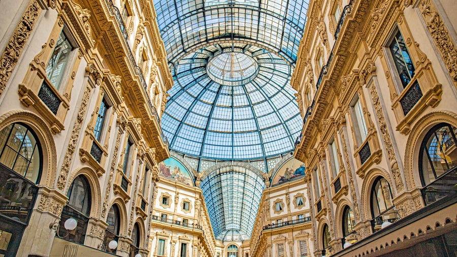 Milan Cathedral and galeria vittorio emmanuele II in italy