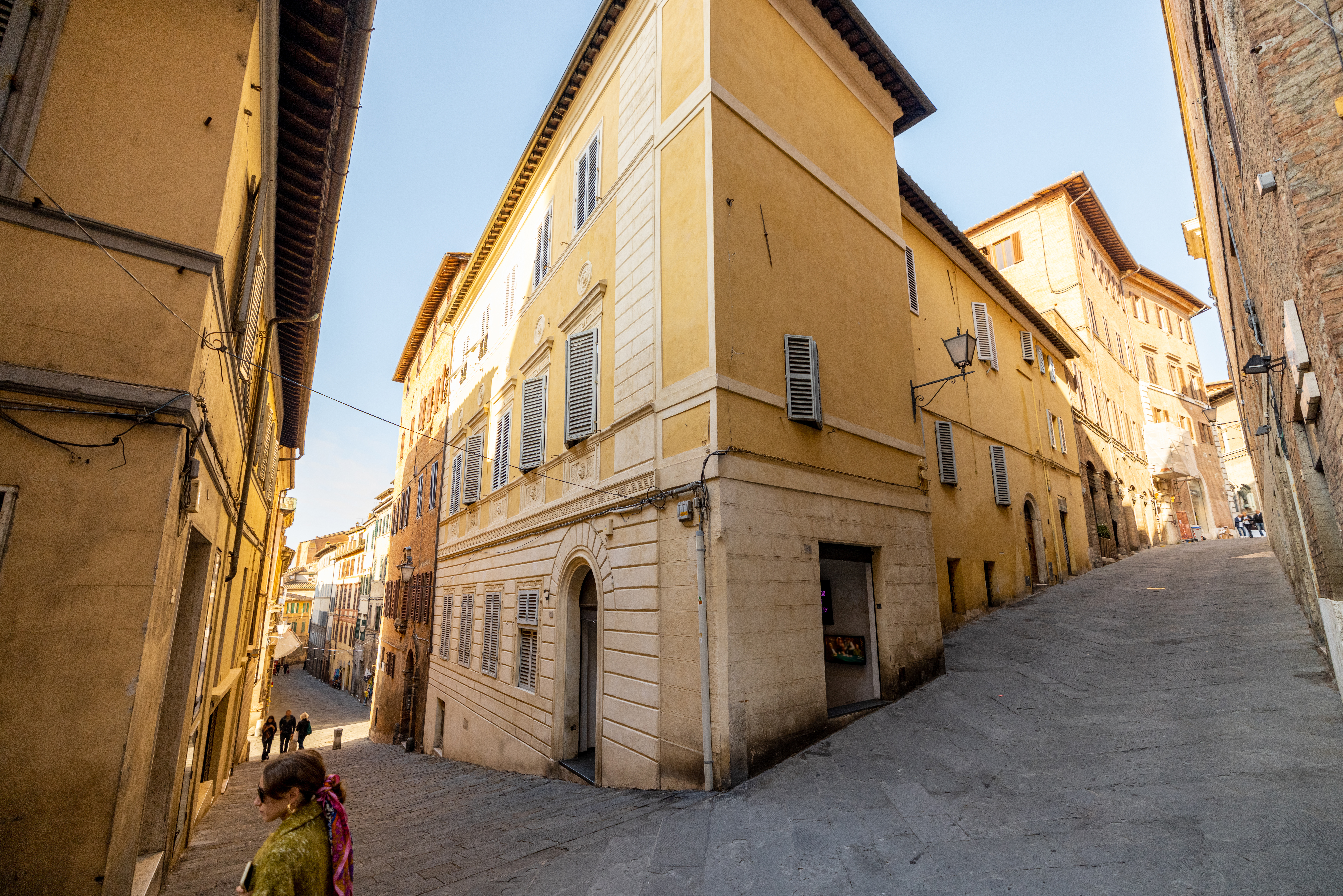 Siena Historic City center with its traditional buildings in Italy