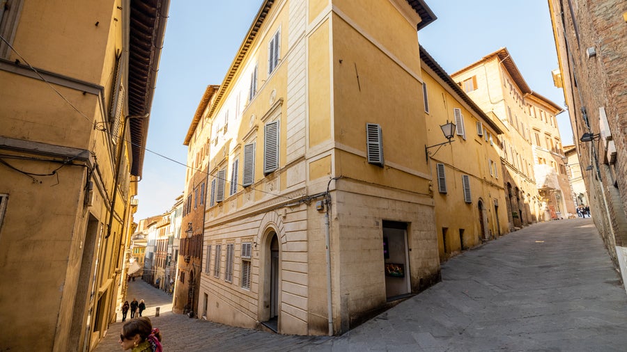 Siena Historic City center with its traditional buildings in Italy