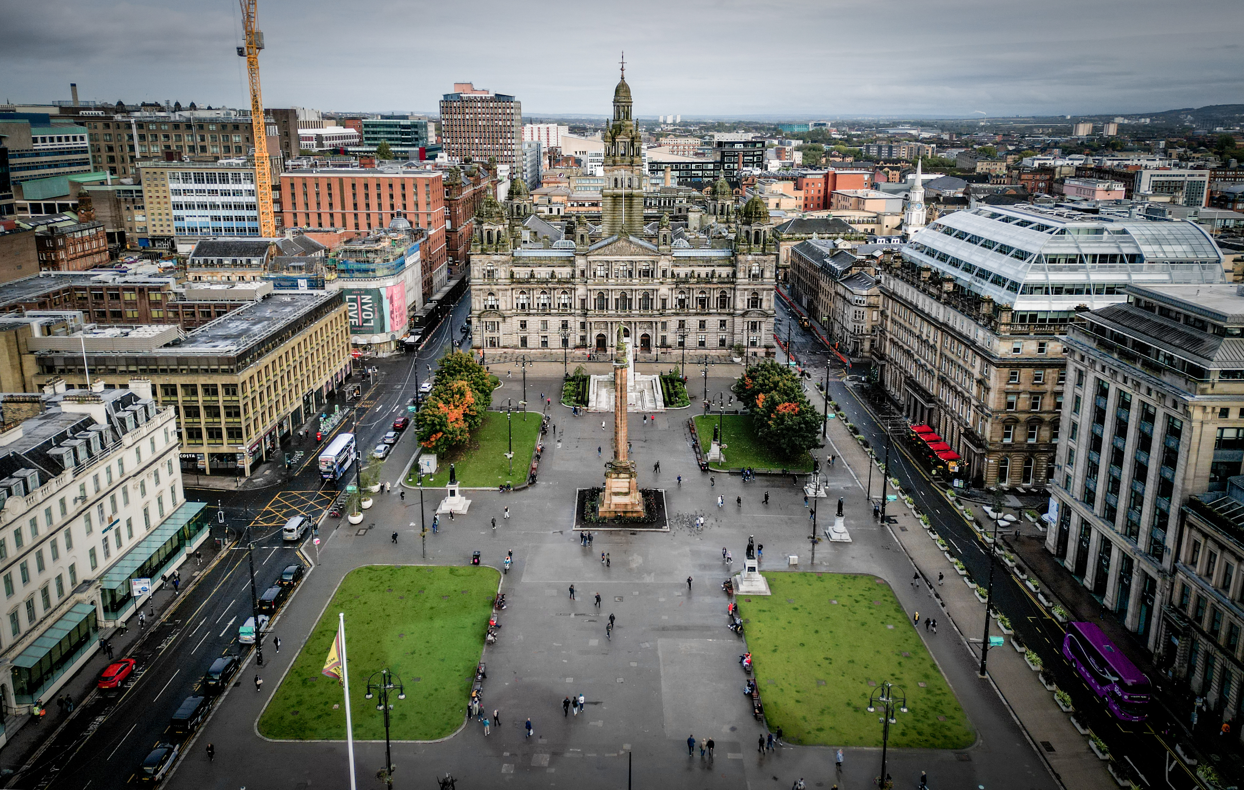 Aerial view of Glasgow