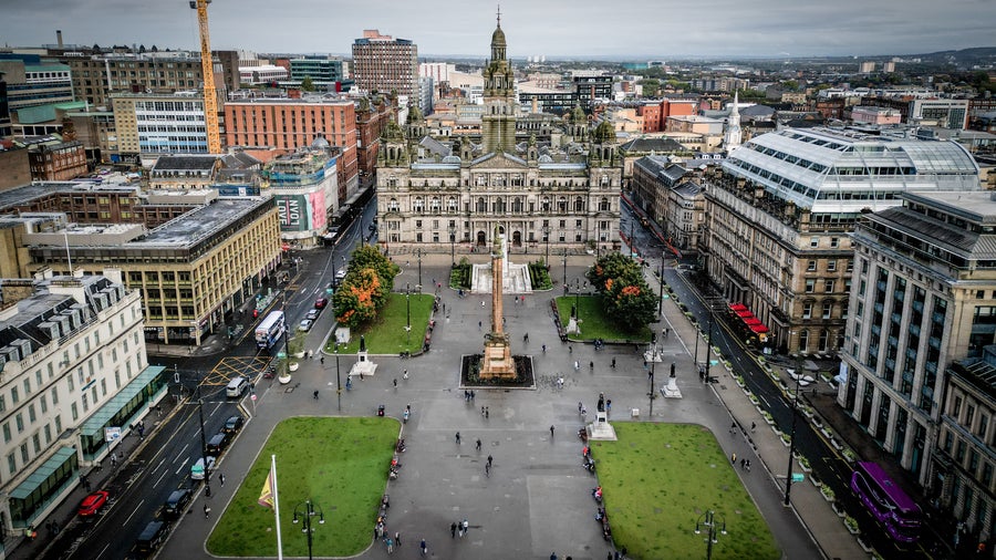 Aerial view of Glasgow