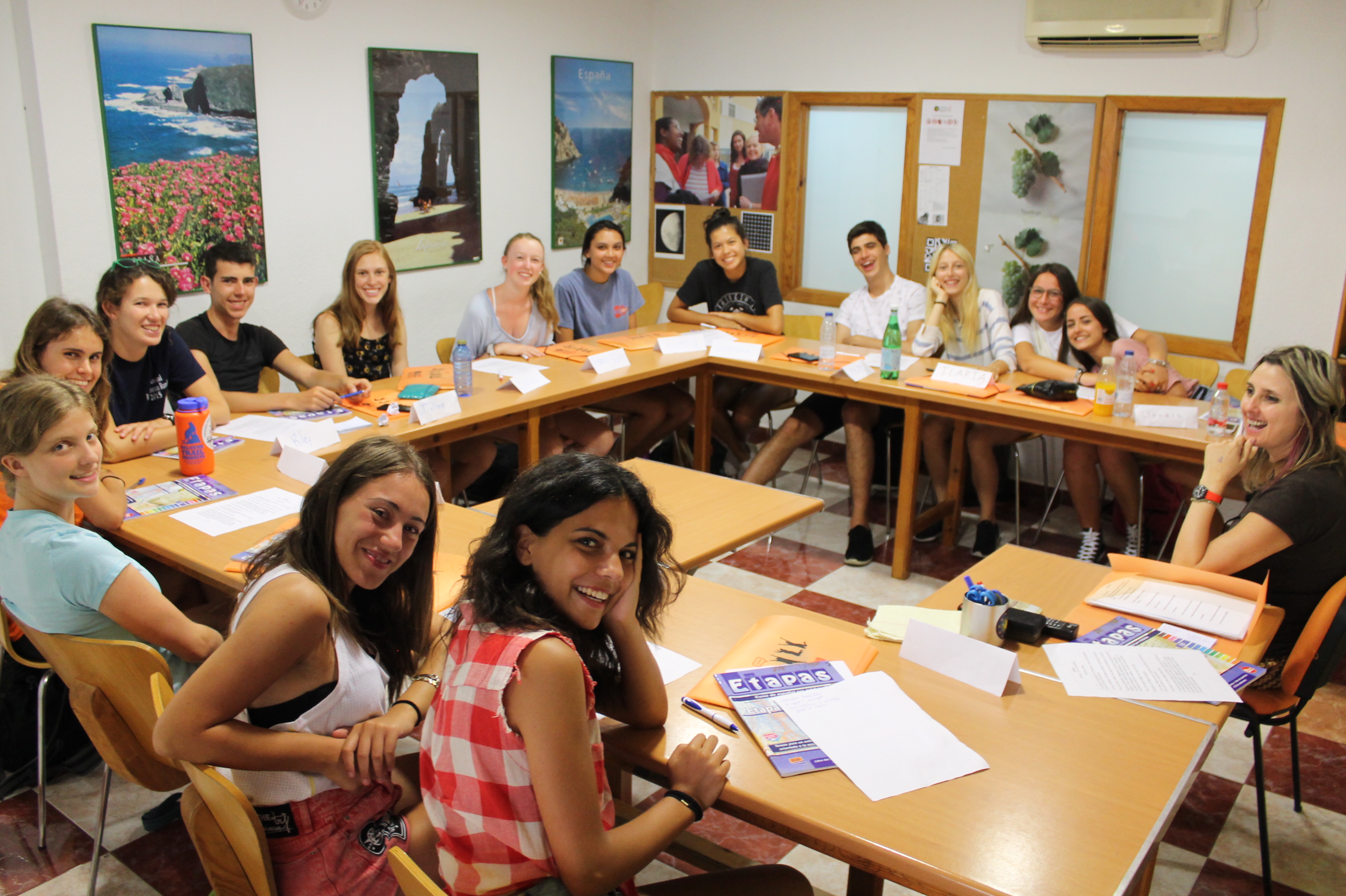 Students and their teacher during a lesson