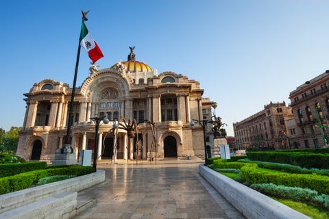 Palacio de Bellas Artes, a historic cultural landmark in Mexico City center with Art Nouveau and Art Deco architecture