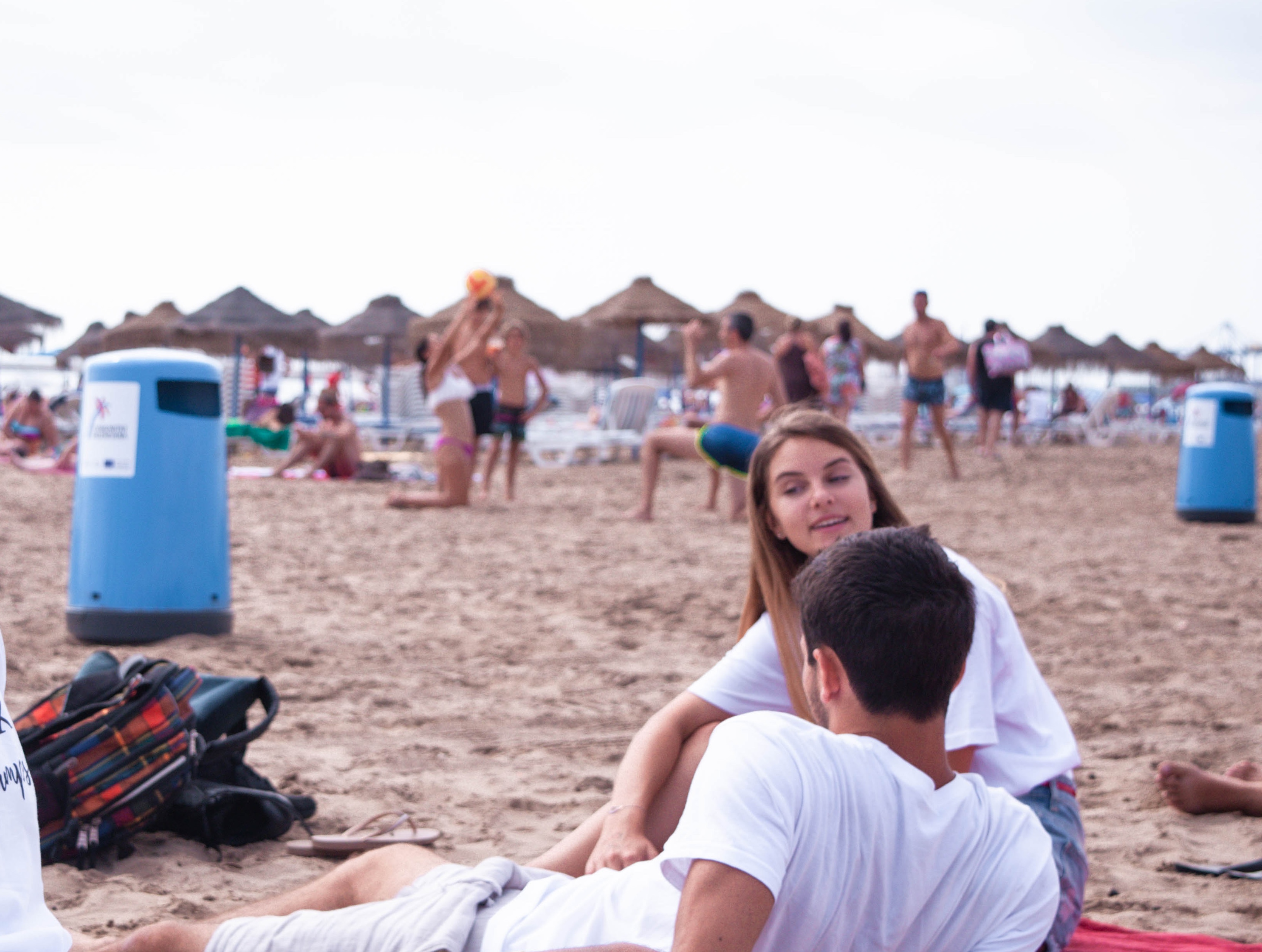Two students at the beach