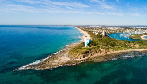 Aerial view of Sunshine Coast Maroochydore, Australia