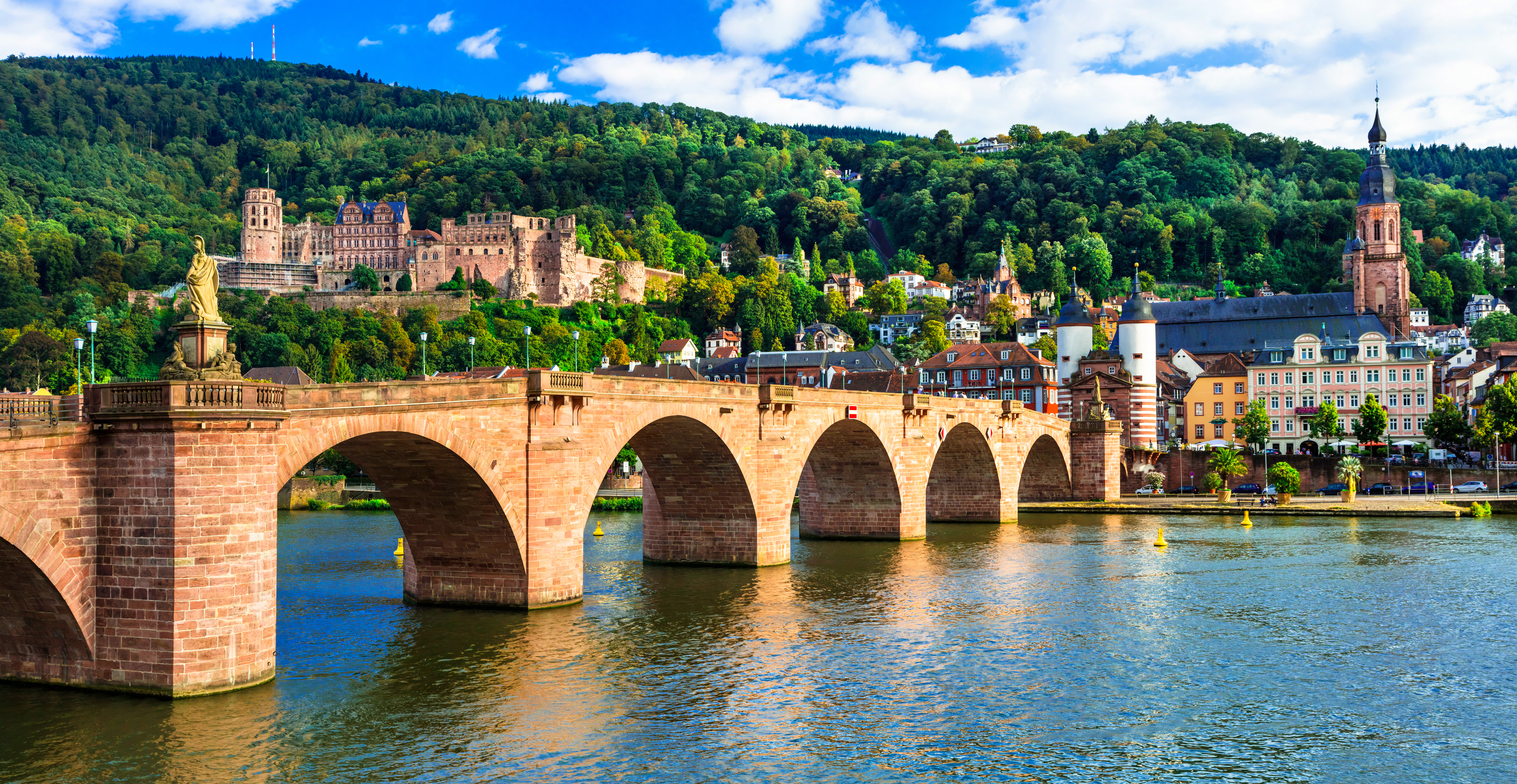 Old Bridge with Heidelberg Castle in Heidelberg, Germany