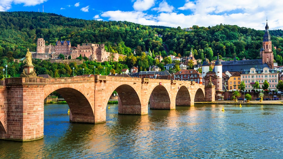 Old Bridge with Heidelberg Castle in Heidelberg, Germany