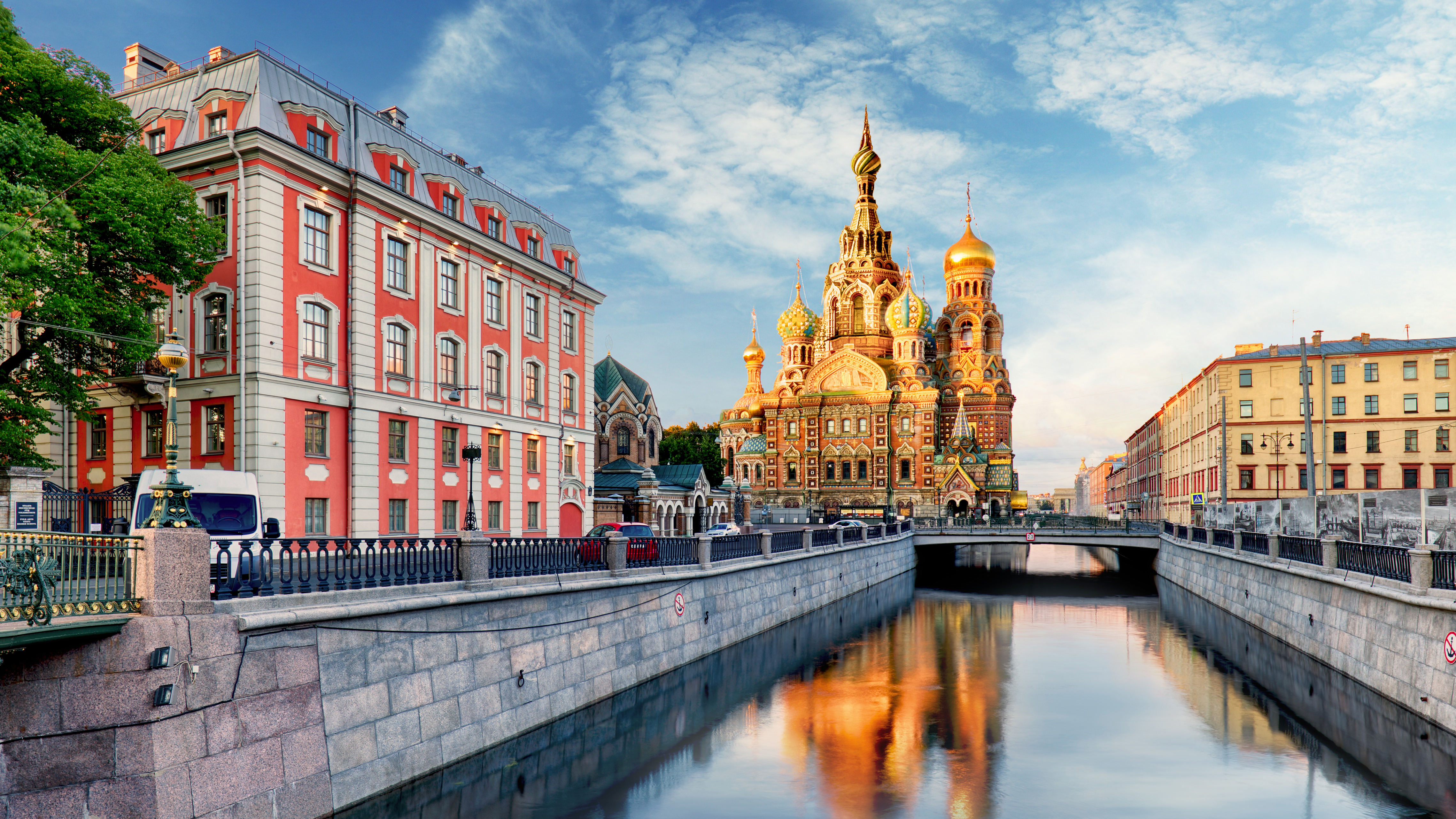 Colorful domes of the Church of the Savior on Spilled Blood by the Griboedov Canal in Saint Petersburg, Russia