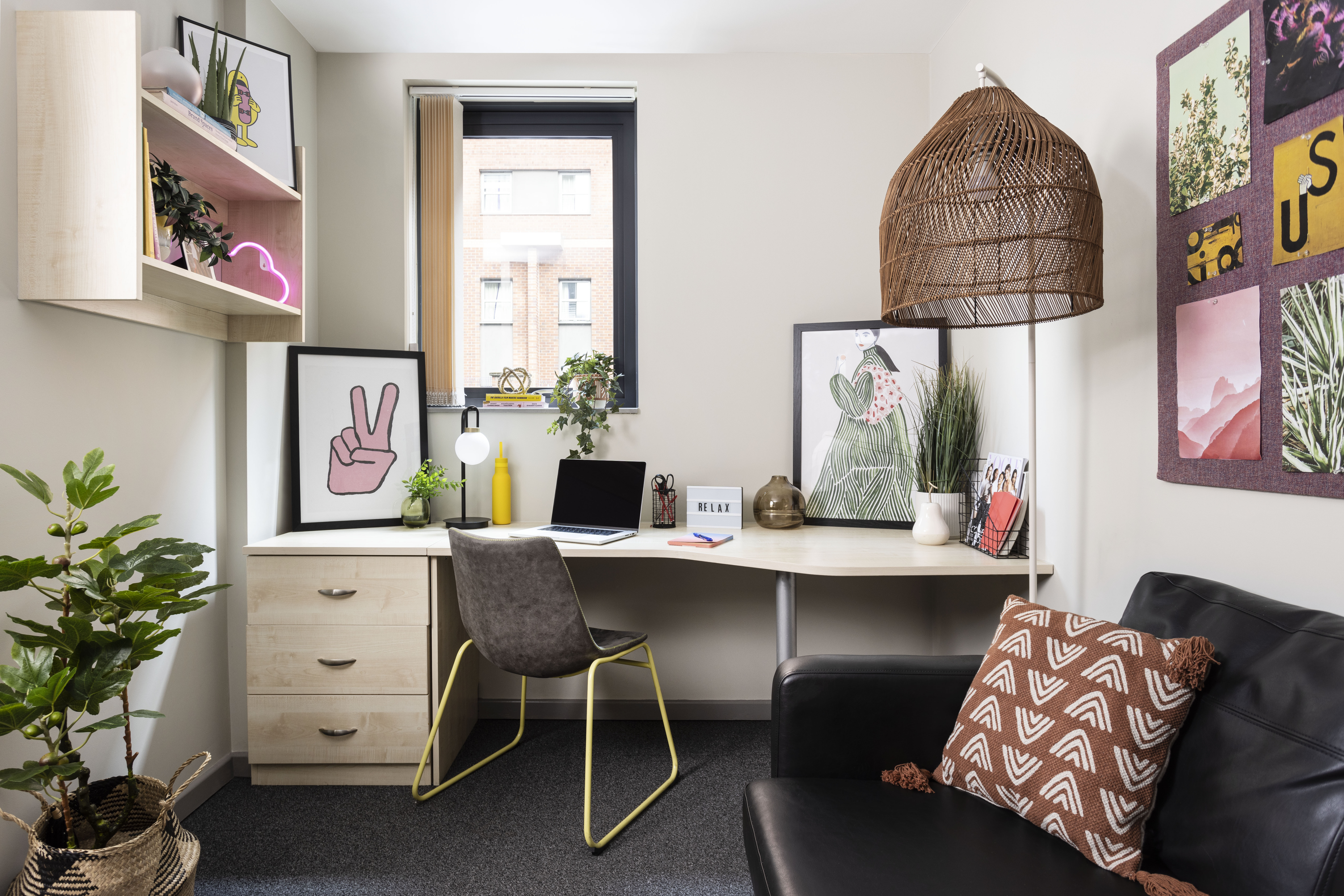 Kitchen of studio at Piccadilly Point Manchester