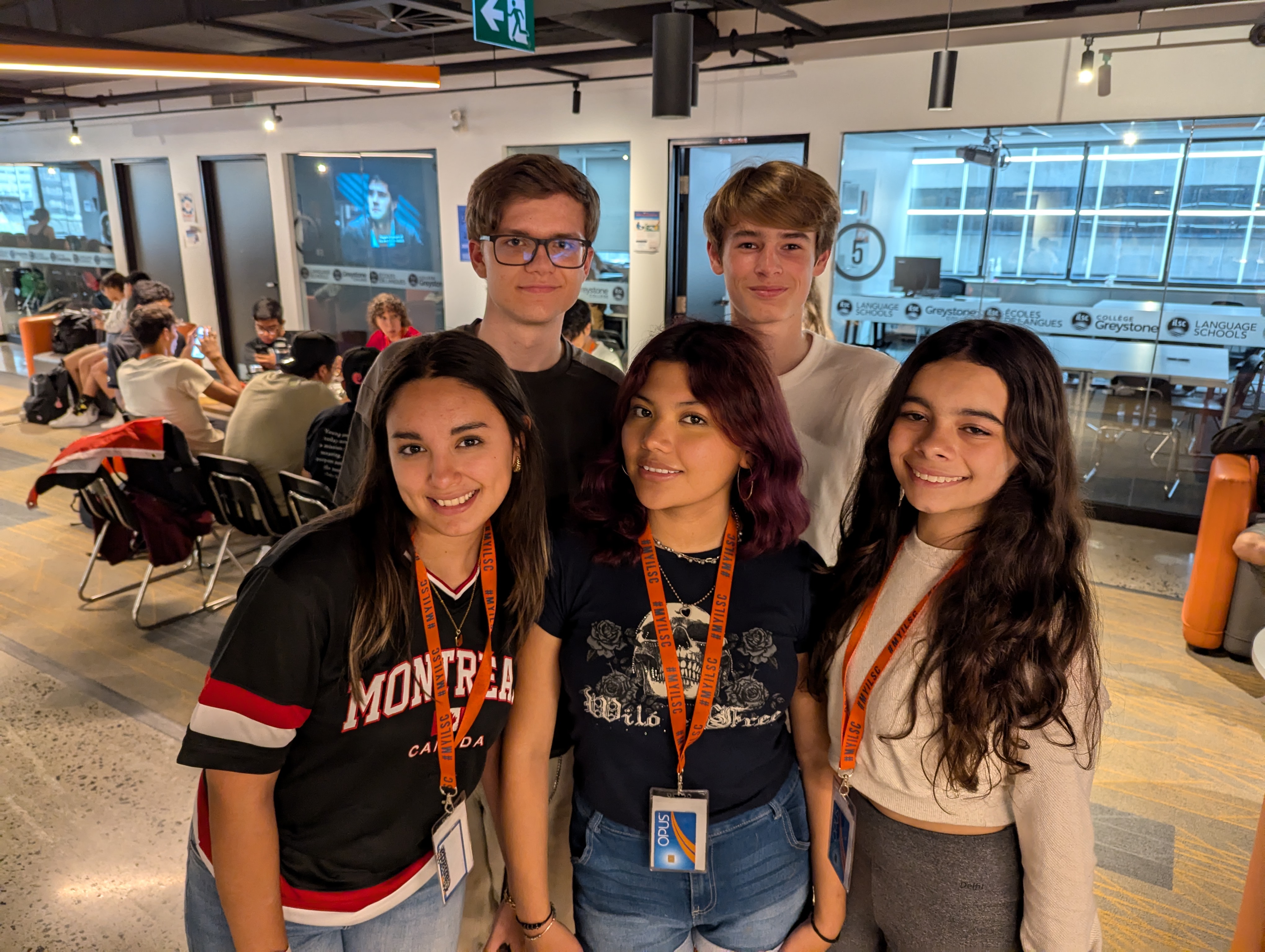 School  students in common area Montreal