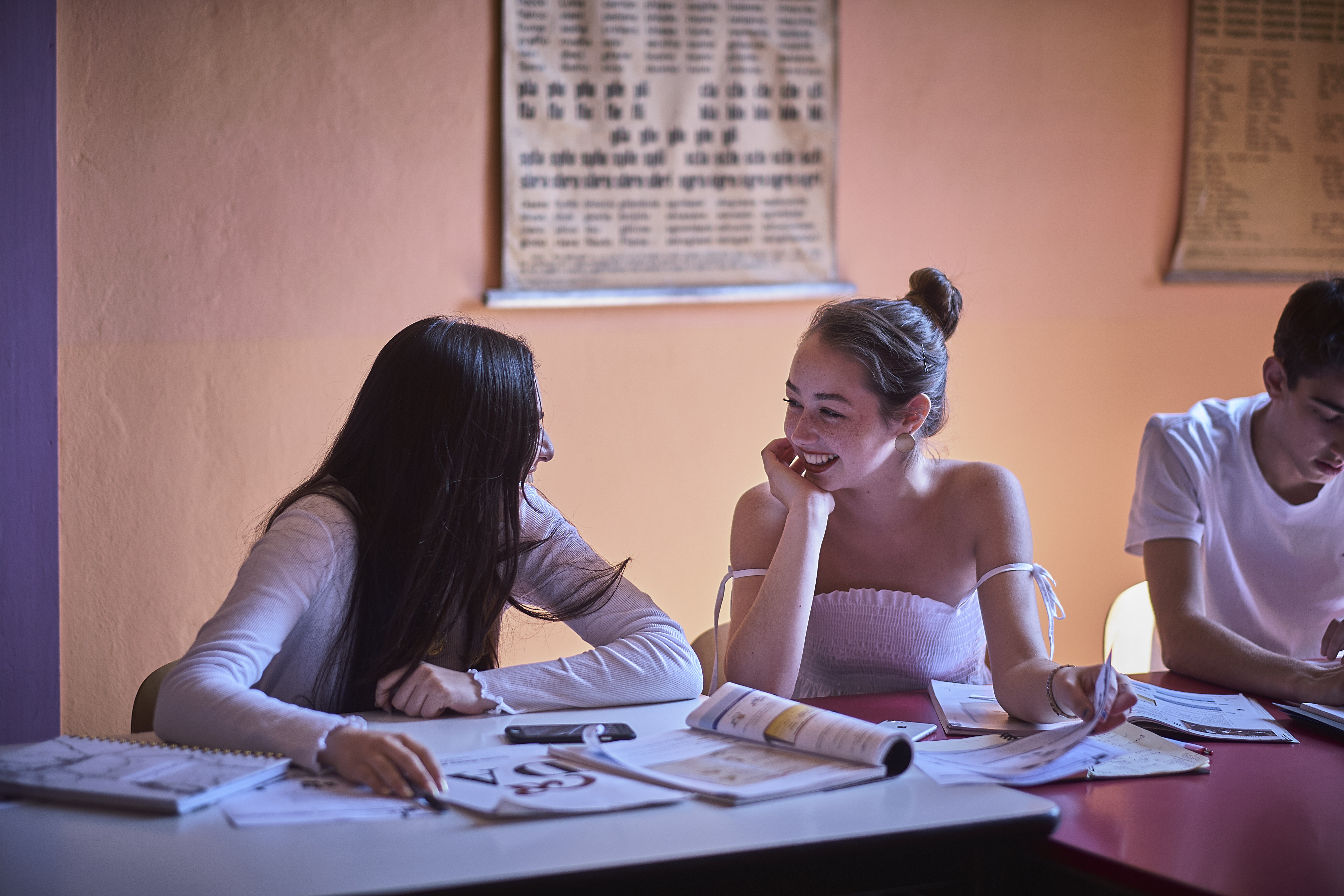 Students in class at Dante Alighieri